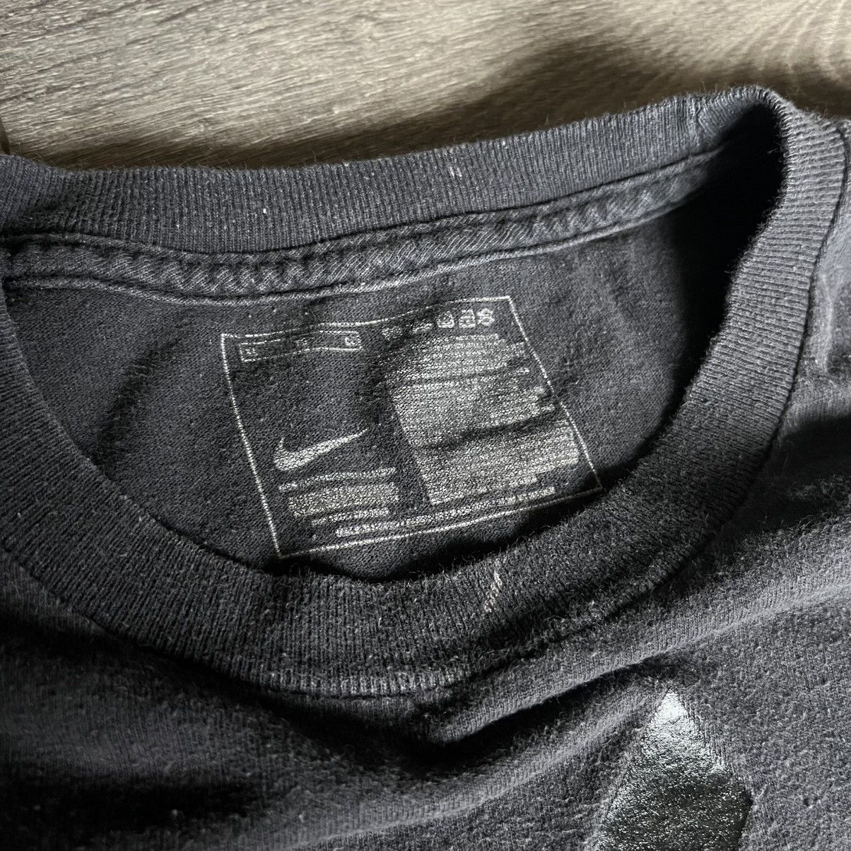 Nike × Vintage Vintage 2000s Nike Swoosh Big Logo AOP Black Washed T Shirt Size US XL / EU 56 / 4 - 3 Thumbnail