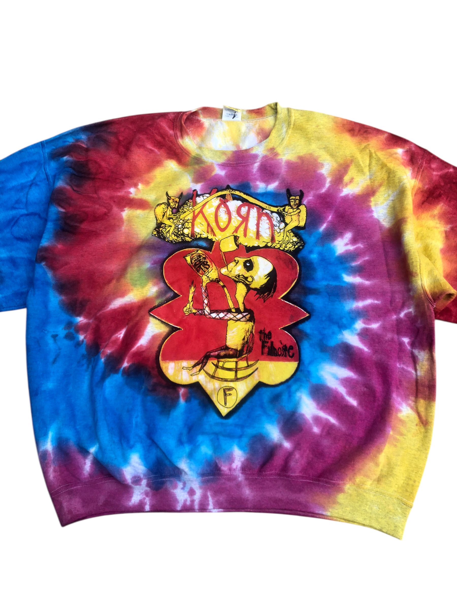 Band Tees 🔥Vintage Y2K KORN The Filmore Tie-Dye Band Sweatshirt Size US XXL / EU 58 / 5 - 3 Thumbnail