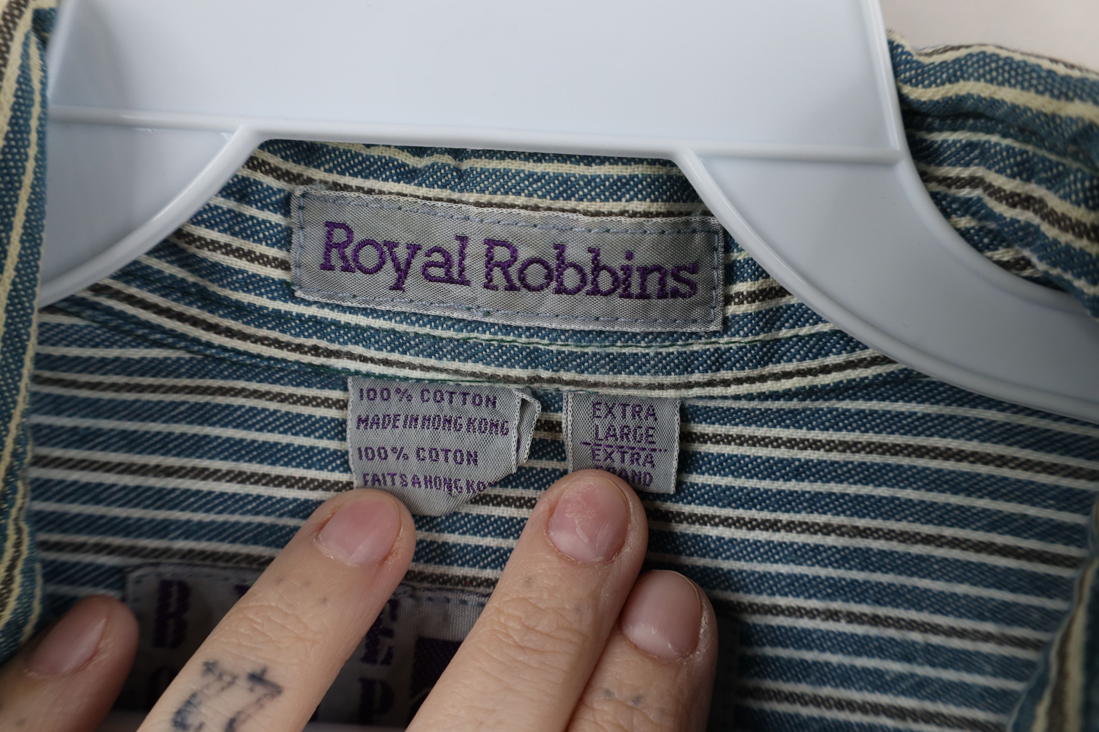 Royal Robbins Vintage 90s Royal Robbins Flannel Collared Button Shirt Size US XL / EU 56 / 4 - 8 Thumbnail