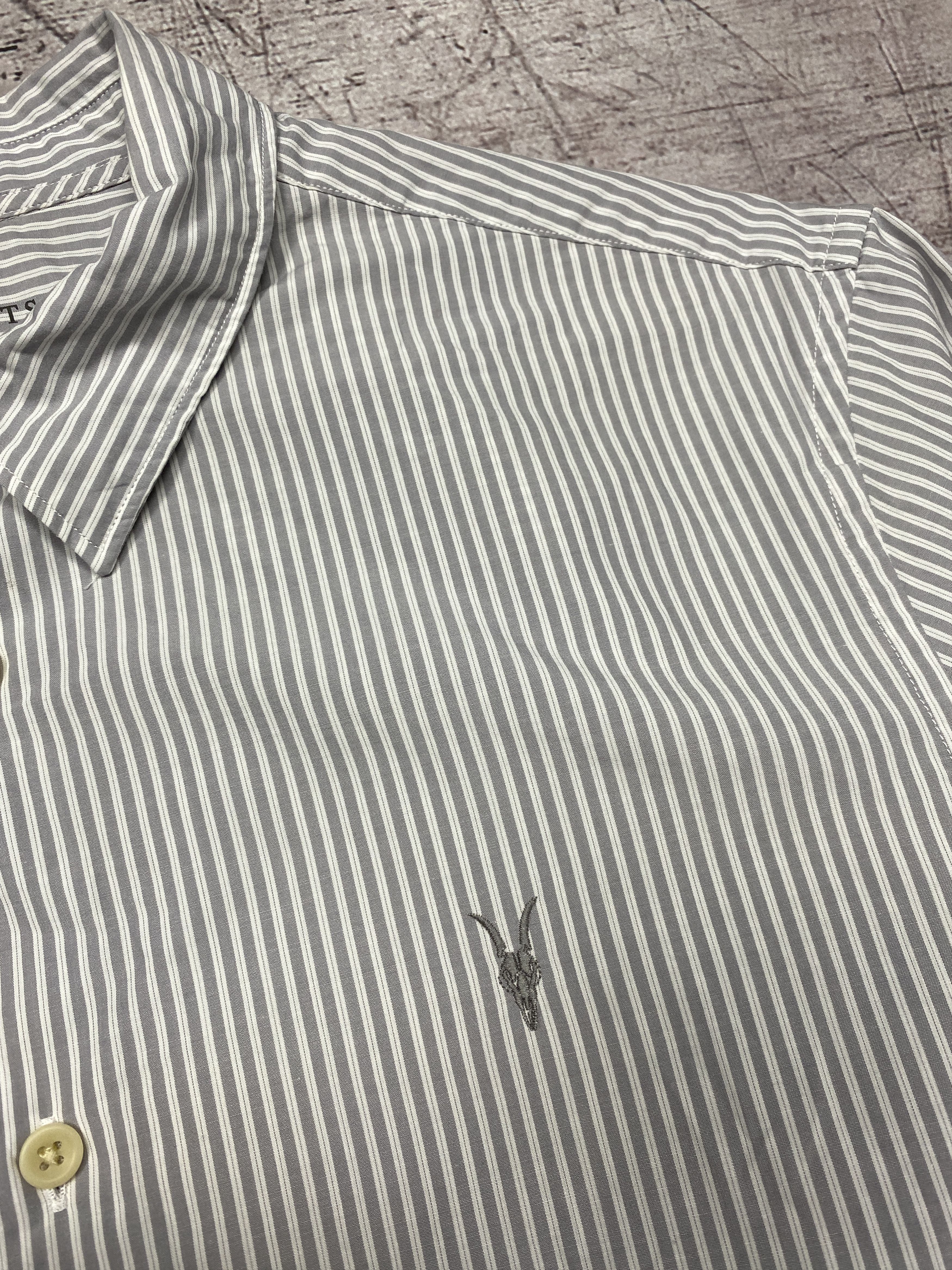 Allsaints × Vintage Allsaints Vintage Mens Rocklin Long Sleeve Striped Shirt Size US M / EU 48-50 / 2 - 3 Thumbnail