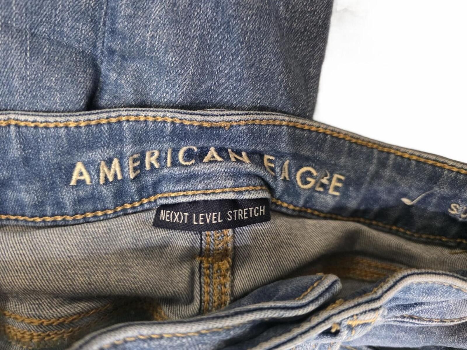 American Eagle Outfitters American Eagle Super High Waist Jegging Light Jeans 00 Short Size 24" / US 00 / IT 34 - 4 Thumbnail