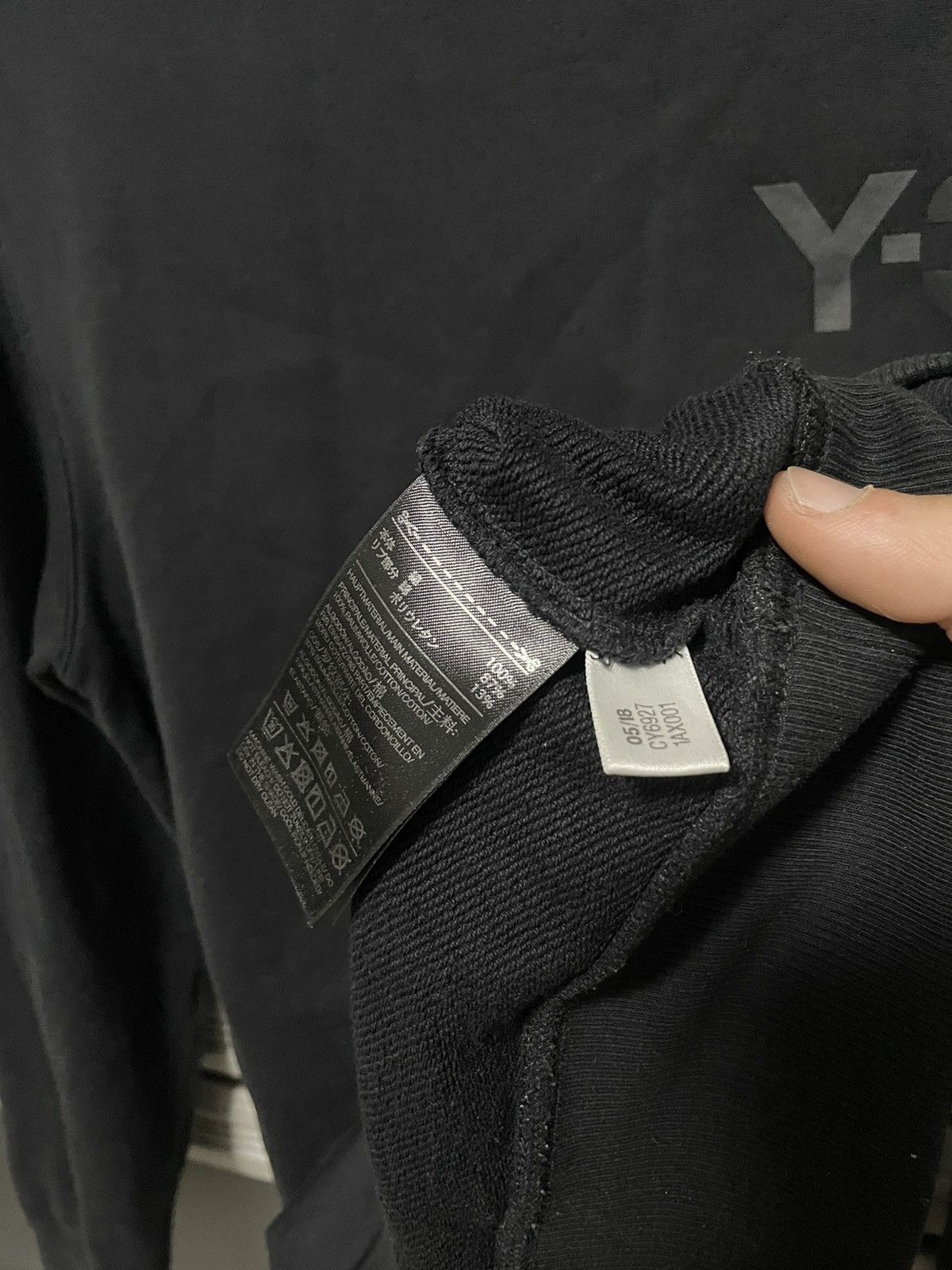 Adidas × Japanese Brand × Yohji Yamamoto Yohji Yamamoto Y3 Adidas Sweatshirt Crewneck Black Logo Size US M / EU 48-50 / 2 - 10 Thumbnail
