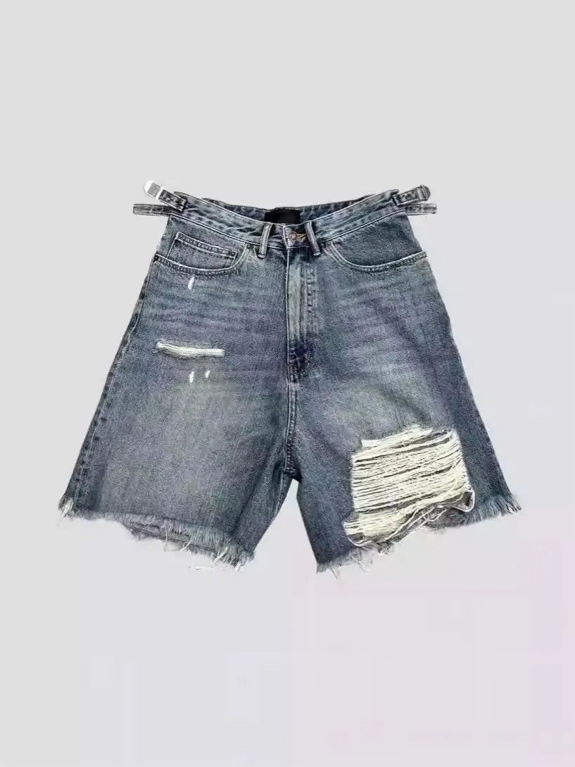 Japanese Brand Loose tassel ripped denim shorts Size US 32 / EU 48 - 4 Thumbnail