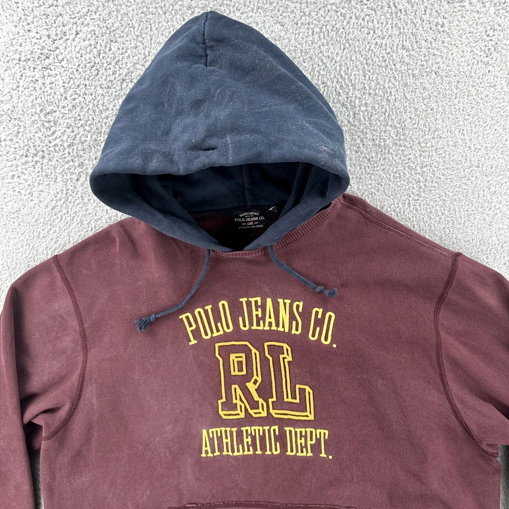 Polo Ralph Lauren VINTAGE Polo Ralph Lauren MFG Co. Polo Jeans Co. Hoodie XL Red Embroidered 90s Mens Size US XL / EU 56 / 4 - 5 Thumbnail