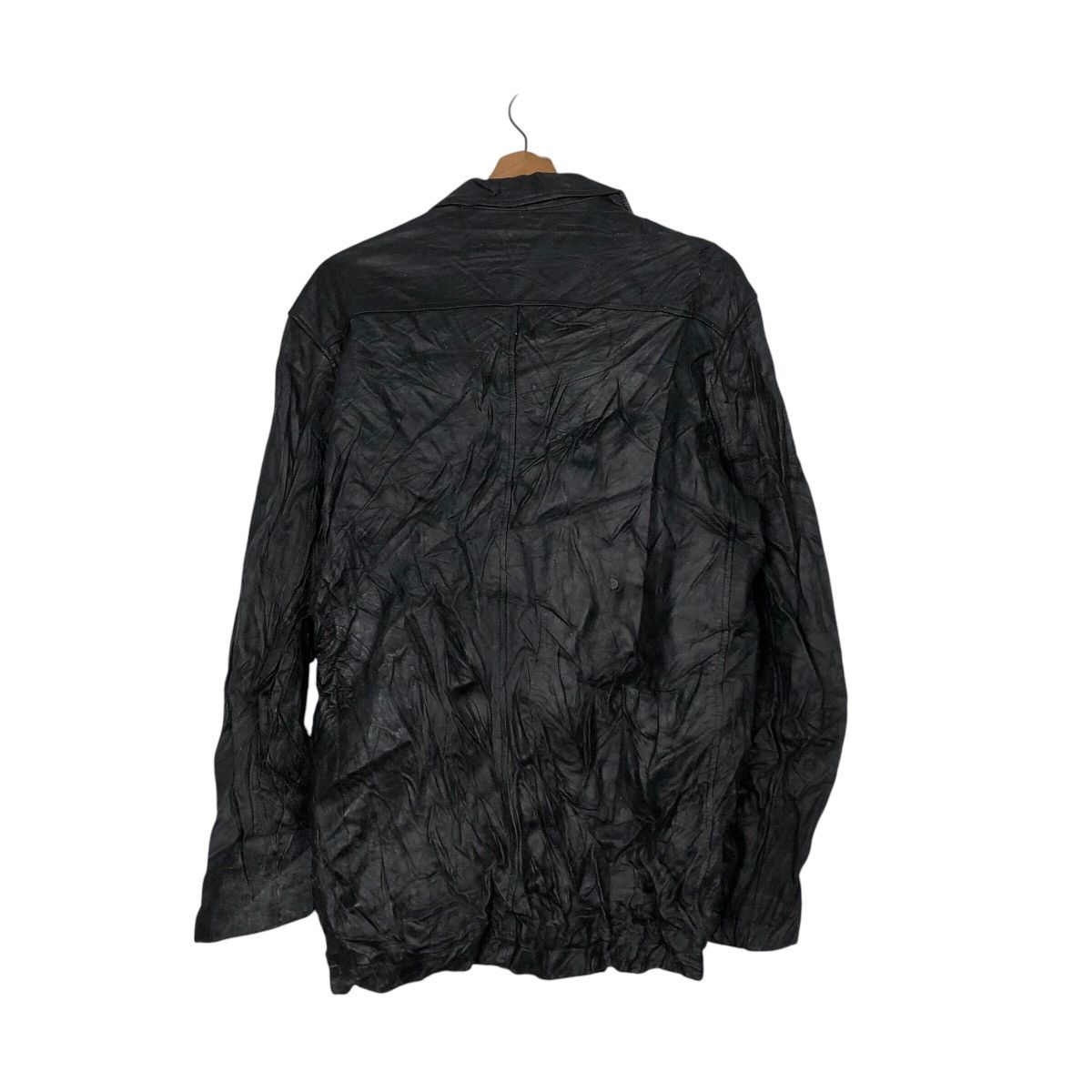 Issey Miyake 📌Vintage Genuine Leather Jacket Generous Blanket Size US L / EU 52-54 / 3 - 9 Thumbnail