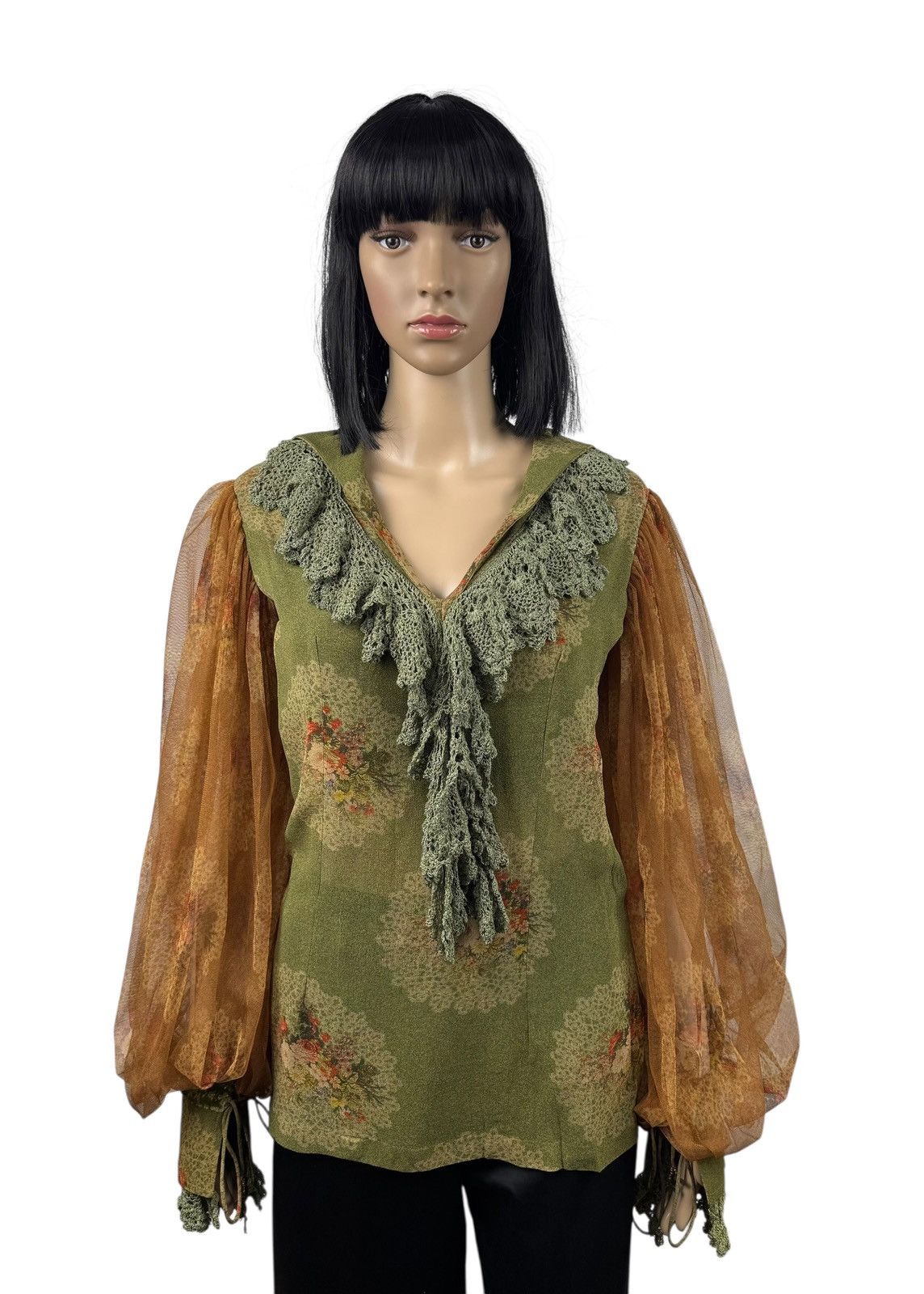 Other Shantanu Goenka Couture Printed Blouse Silk Viscose size M Size M / US 6-8 / IT 42-44 - 1 Thumbnail