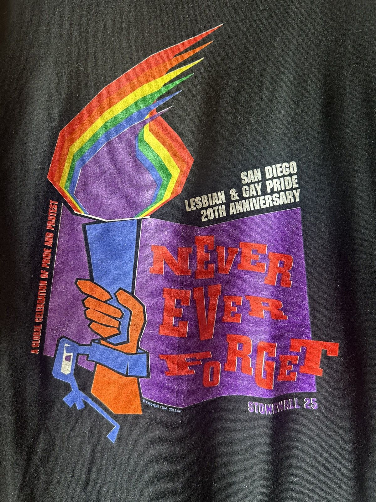 Hanes Vintage 1984 LGBTQ+ Stonewall Riots 25th Single Stitch Tee Size US XL / EU 56 / 4 - 2 Thumbnail