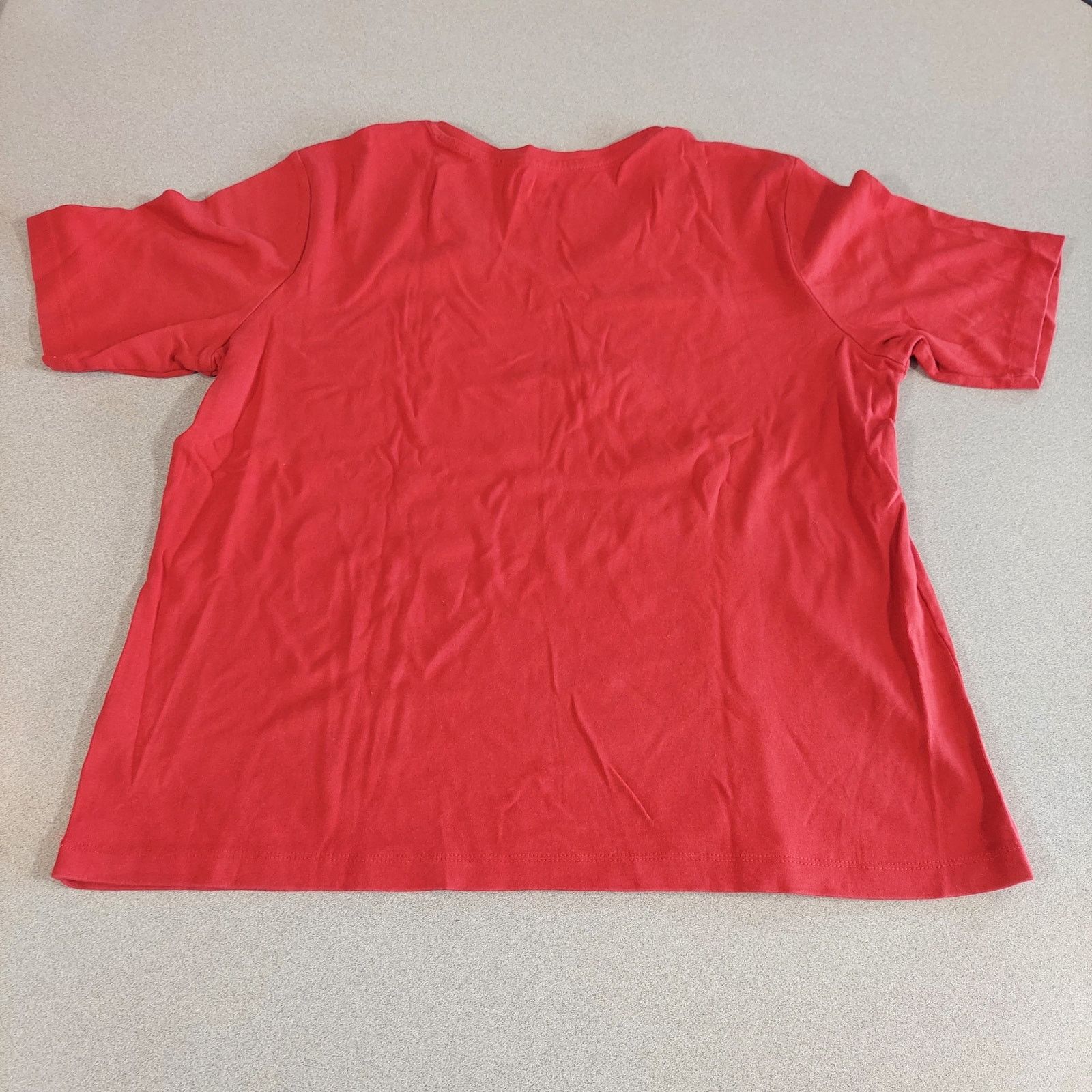 Chicos Chico's Shirt Women's Size XL Red V-Neck Short Sleeve Tee Size XL / US 12-14 / IT 48-50 - 2 Thumbnail