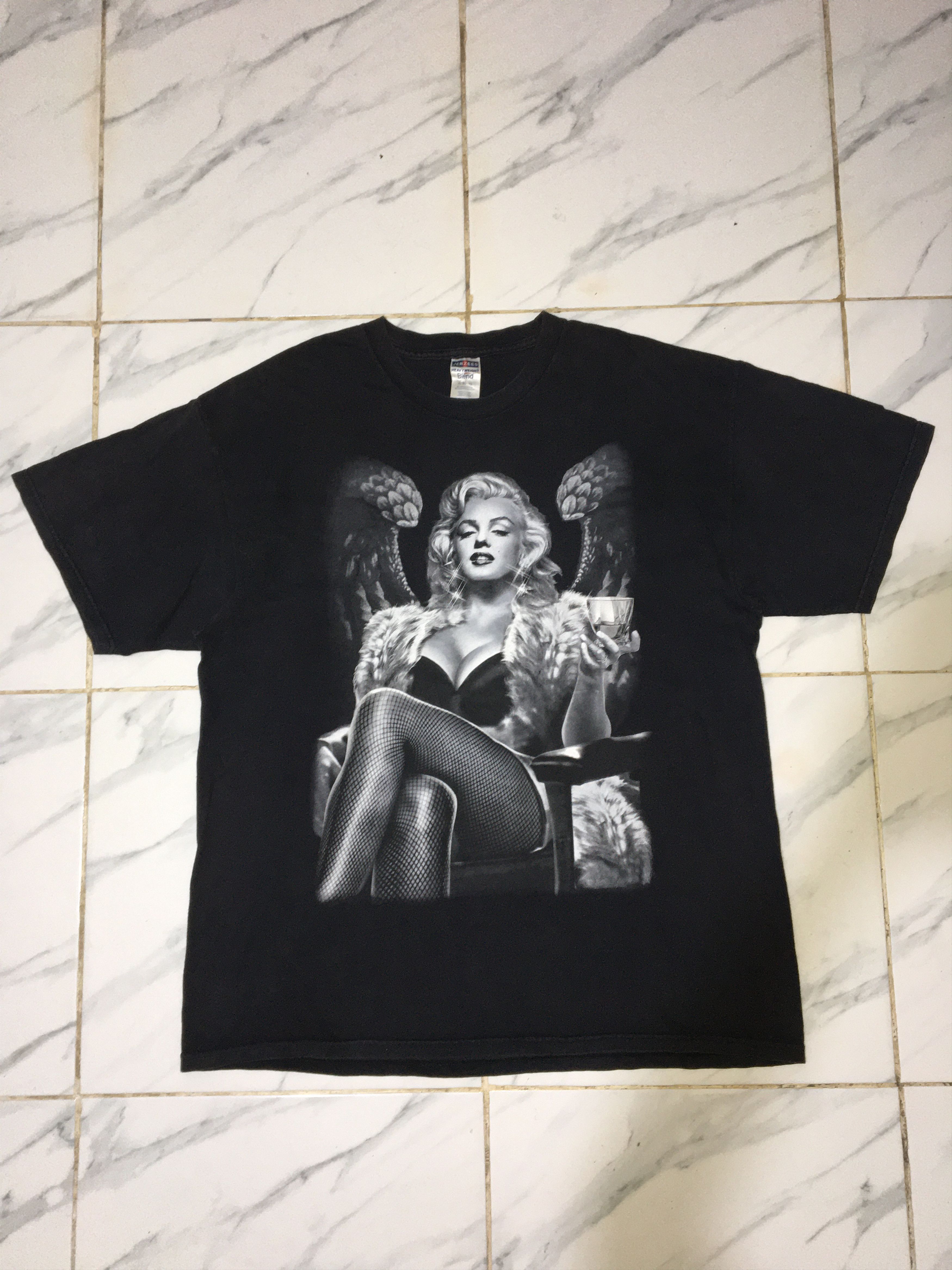 Jerzees VINTAGE MARLYN MONROE BIG PRINT TSHIRT Size US XL / EU 56 / 4 - 1 Thumbnail