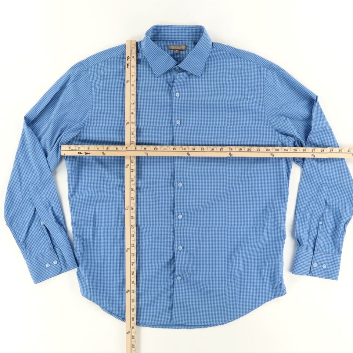 Peter Millar Peter Millar Summer Comfort Valhalla Check Button Up Shirt Blue Men's XL Size US XL / EU 56 / 4 - 3 Thumbnail