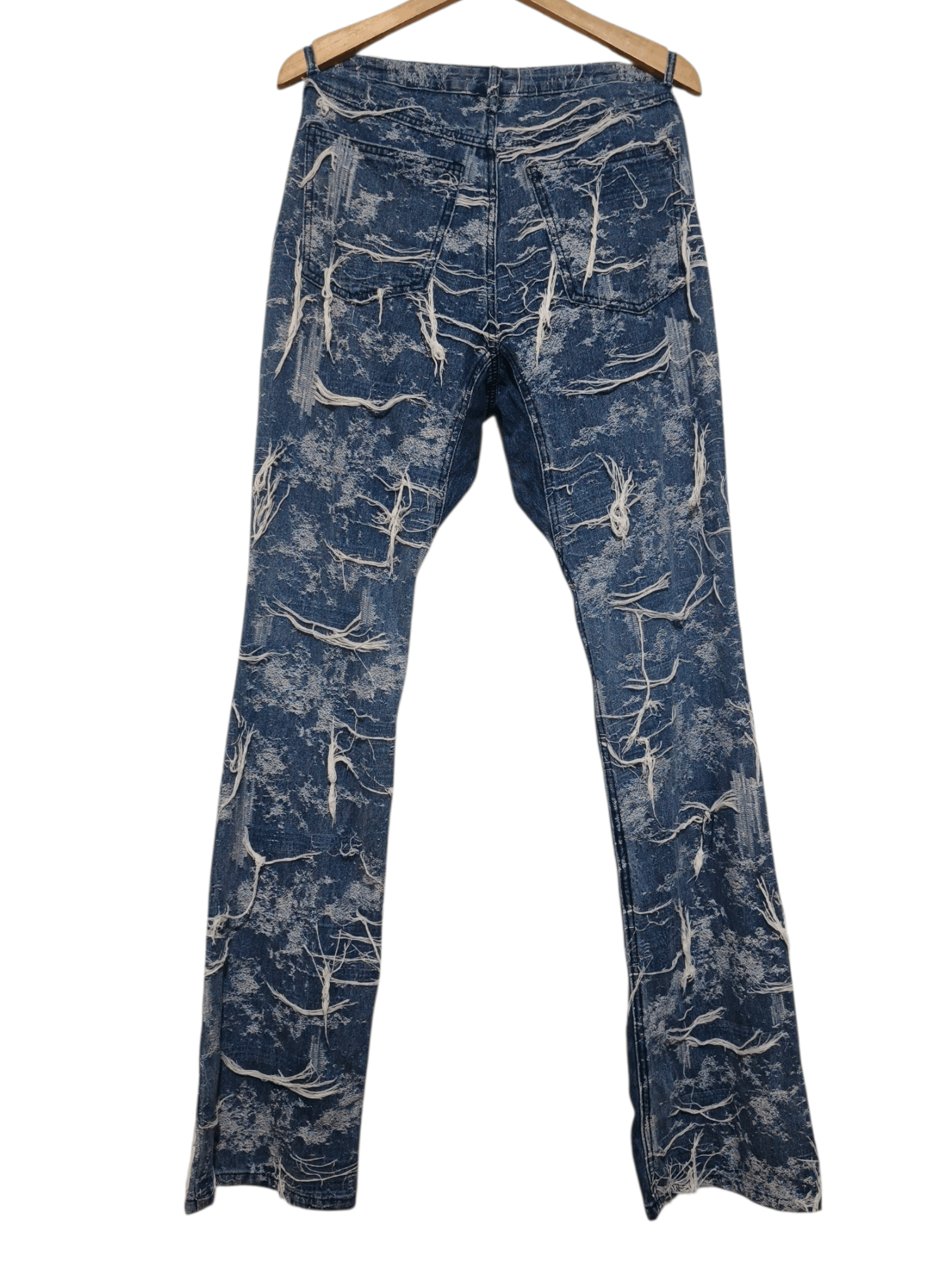 Japanese Brand Ripped DENIM JEANS Size 32" / US 10 / IT 46 - 2 Thumbnail