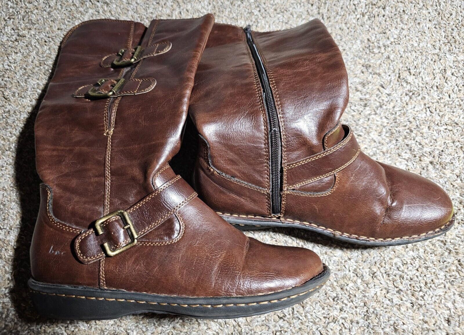 Designer Born B.O.C. Womens Brown Zip Up Boots sz 10M Size US 10 / IT 40 - 1 Thumbnail