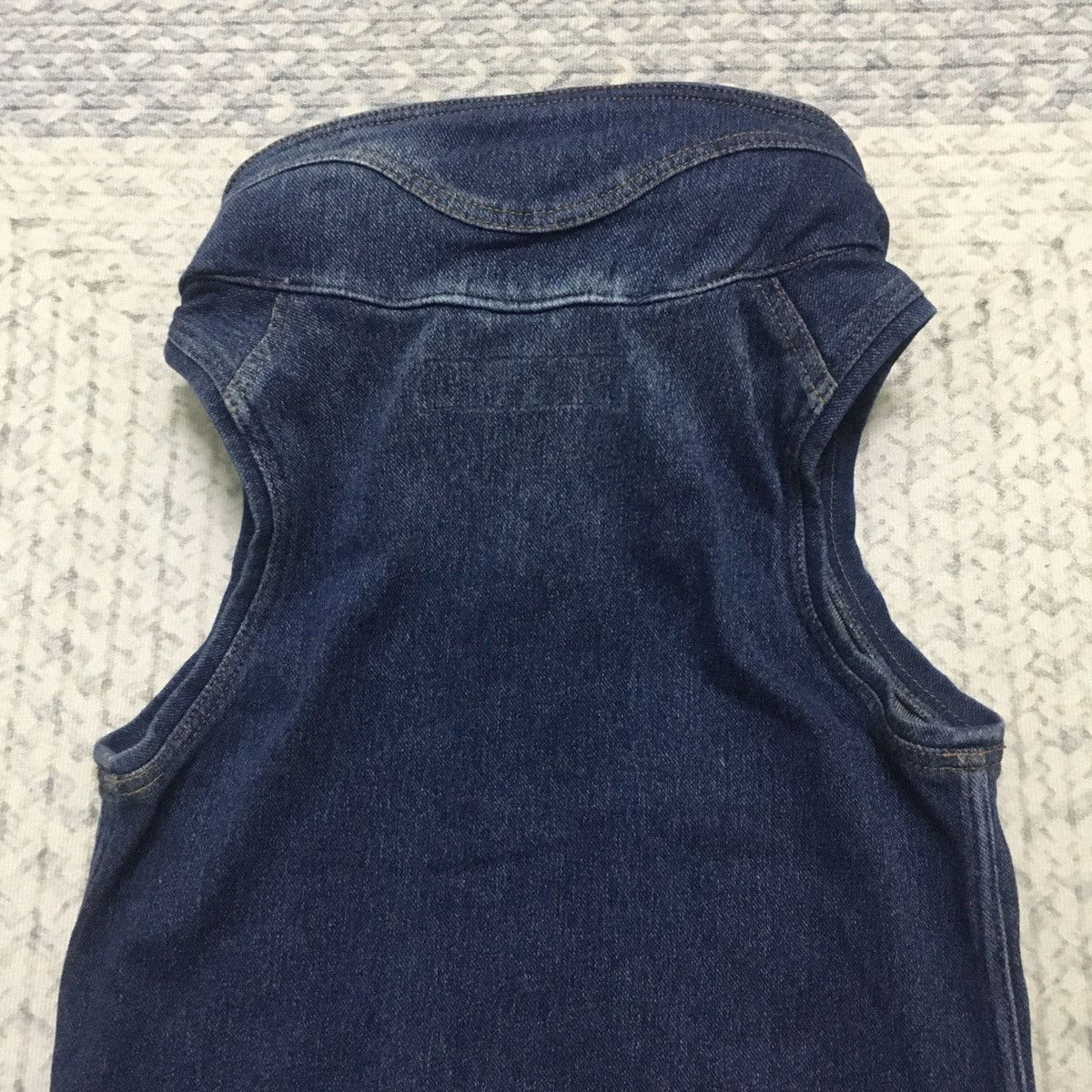 Japanese Brand Rare GOA Seditionaries Sleeveless Denim Jacket with Hoodie Size US XXS / EU 40 - 9 Thumbnail