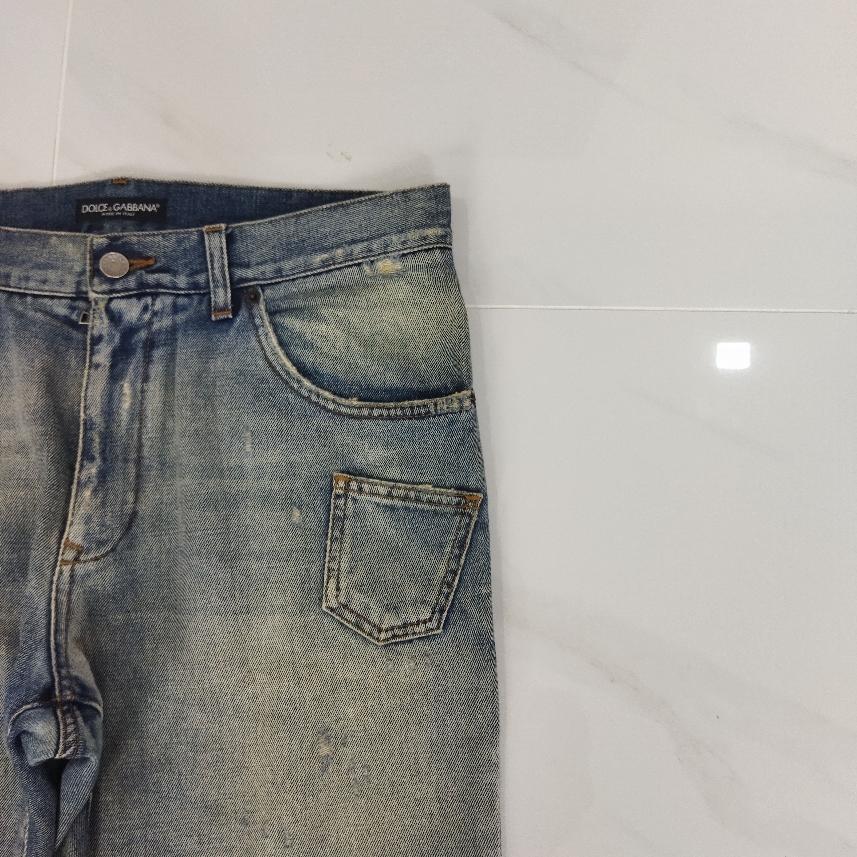Dolce & Gabbana DOLCE GABBANA DISTRESSED BLUE JEANS PANTS Size US 34 / EU 50 - 5 Thumbnail