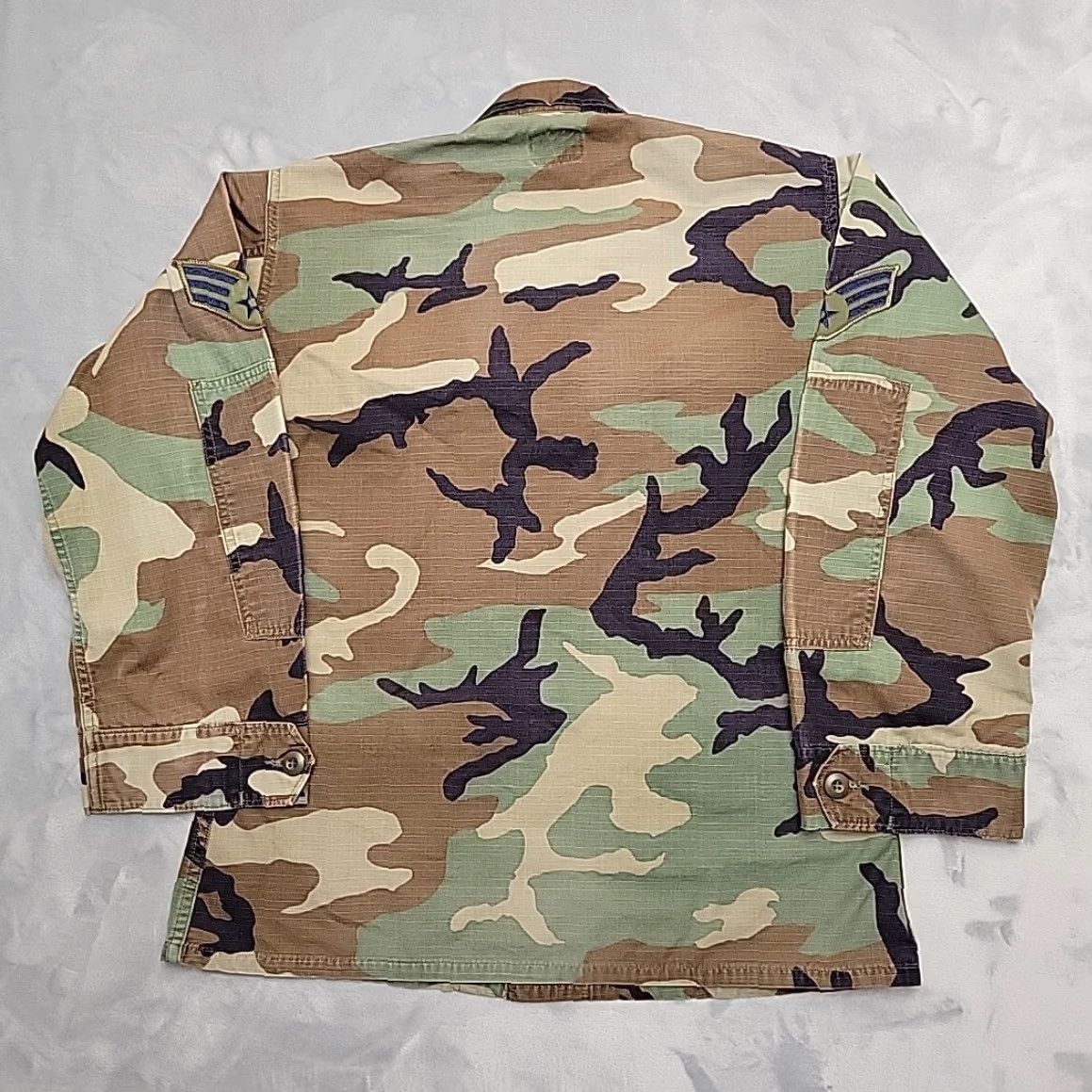 Vintage VINTAGE US Air Force Shirt Mens Small Short Woodland Camo Ripstop BDU Jacket 90s Size US S / EU 44-46 / 1 - 7 Thumbnail