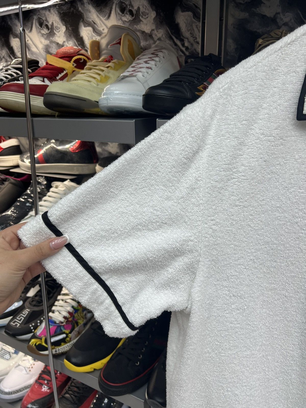 Prada Prada White Terry Cotton Tee Size US L / EU 52-54 / 3 - 4 Thumbnail