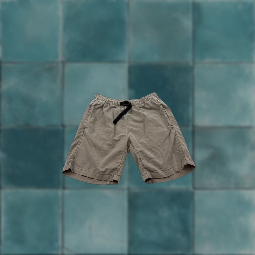 Eddie Bauer Eddie Bauer Shorts Mens M Brown Chino Cotton Elastic Waist Belted Adjustable Pockets Inseam 7" Solid Vintage: No Outdoors Casual Mens Size US 31 - 1 Thumbnail