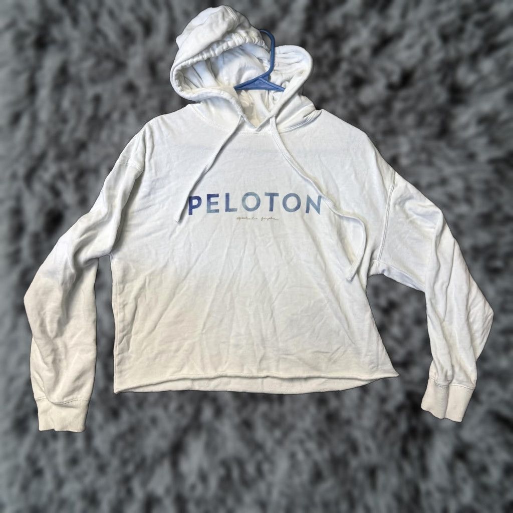 Spiritual Gangster SPIRITUAL GANGSTER Peloton Hoodie Womens M White Cropped Pullover Graphic Print Hooded 80% Cotton 20% Polyester S/S Size M / US 6-8 / IT 42-44 - 1 Thumbnail