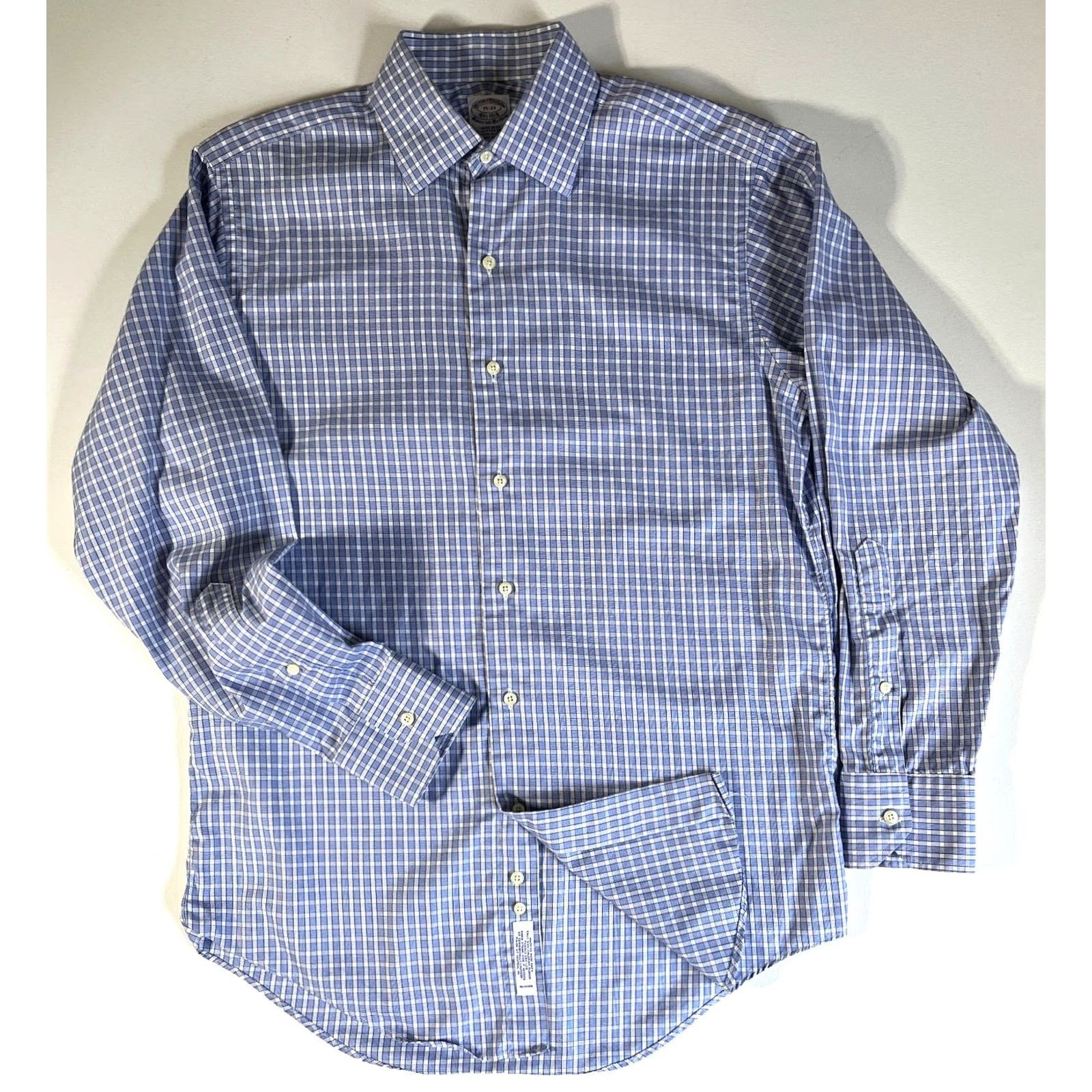 Brooks Brothers VINTAGE Brooks Brothers Makers Button-Up Shirt Check Blue Cotton 15 Regular USA 90s Mens Shirt Size US M / EU 48-50 / 2 - 5 Thumbnail