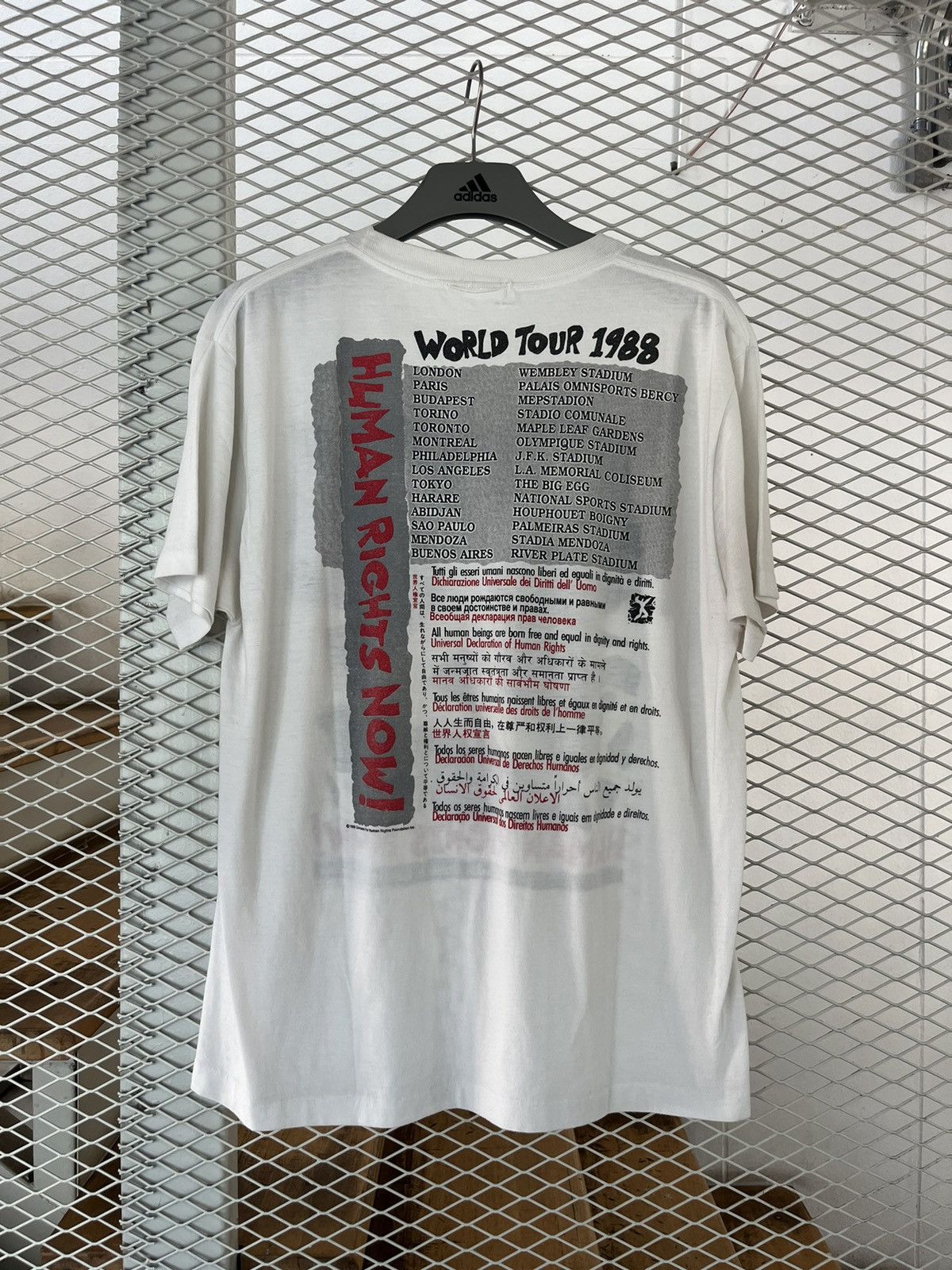 Band Tees × Reebok × Vintage Vintage Reebok HUMAN RIGHTS NOW! 1988’s Tour Tshirt Size US XL / EU 56 / 4 - 3 Thumbnail