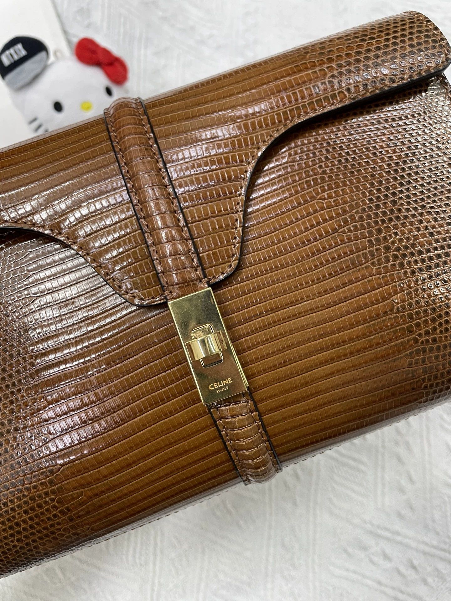 Celine Celine Caramel Lizard Clutch Size ONE SIZE - 3 Thumbnail