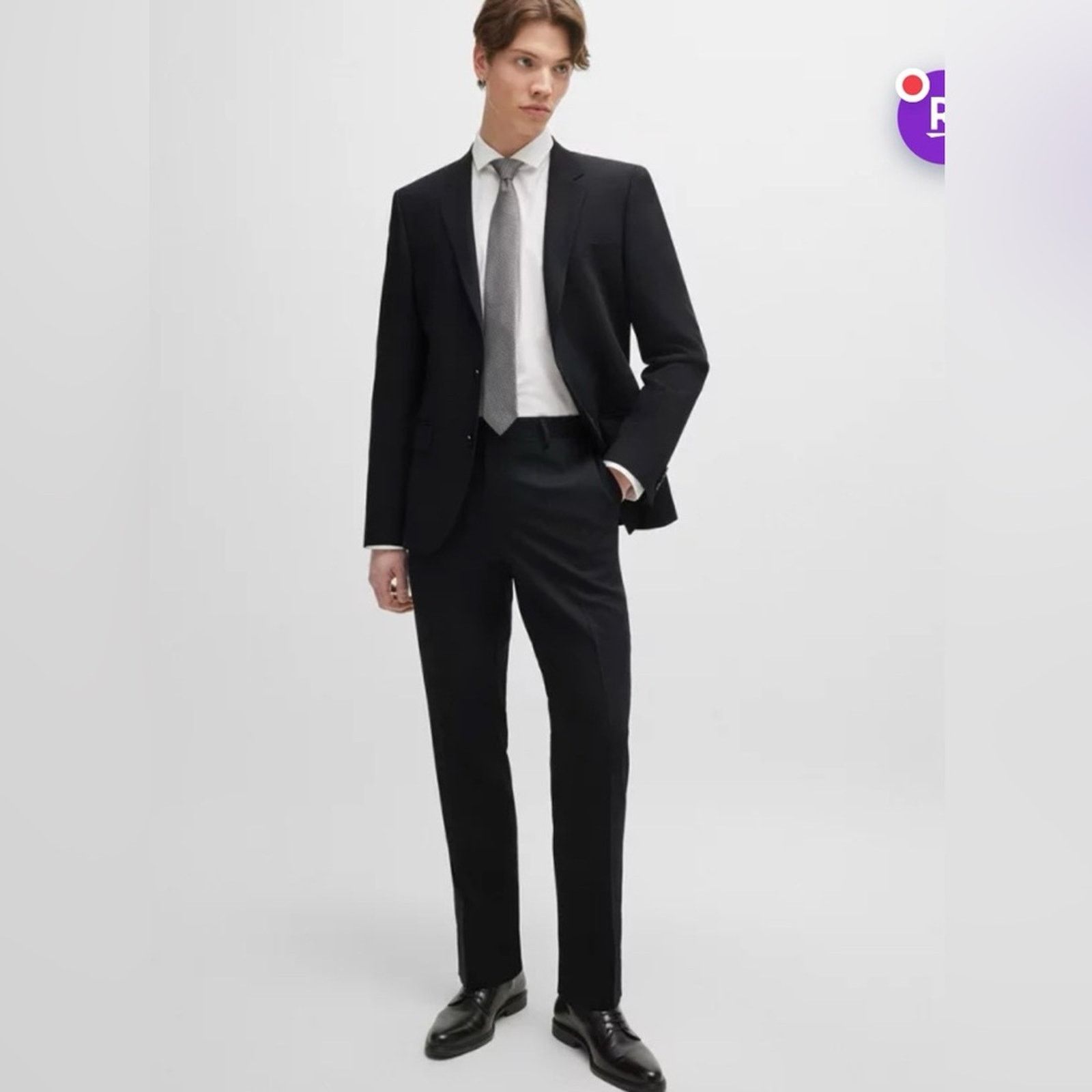 Hugo Boss black dress suit piece set with pants 42L