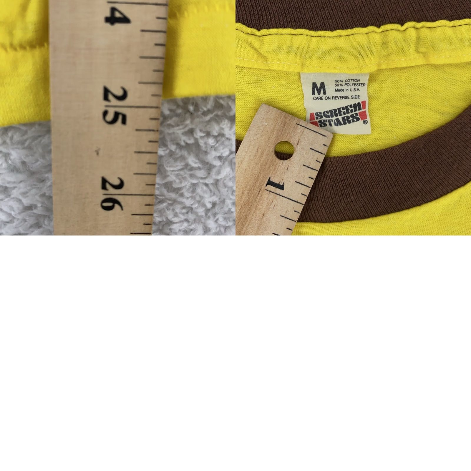 Vintage VINTAGE Meadowlands Cup Shirt XXS Yellow Brown Ringer Horse Racing Event 80s Mens Screen Stars Size US XXS / EU 40 - 8 Thumbnail