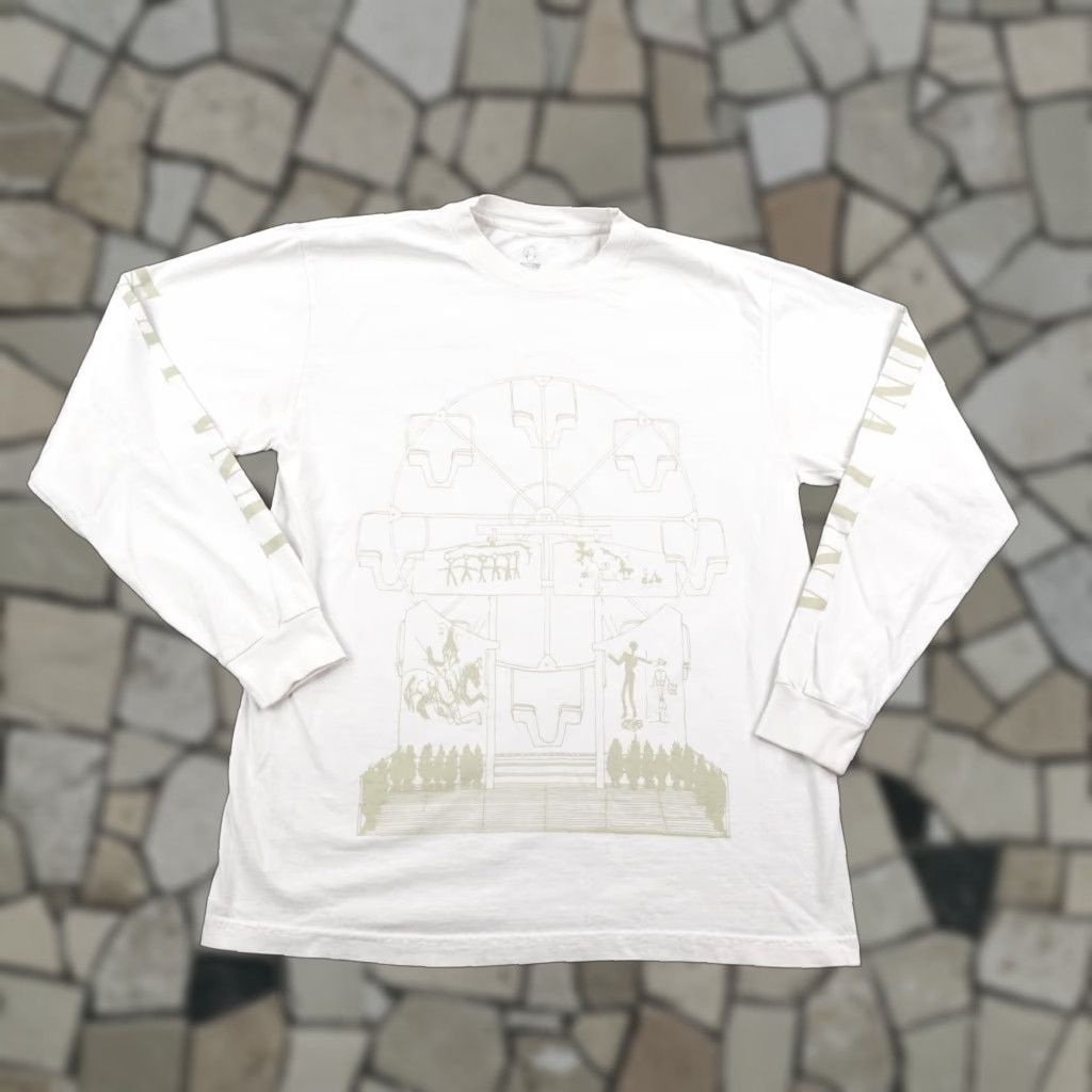 Vintage Jean Michel Basquiat Shirt Mens Medium White Luna Luna Artist Long Sleeve Tee Size US M / EU 48-50 / 2 - 1 Thumbnail