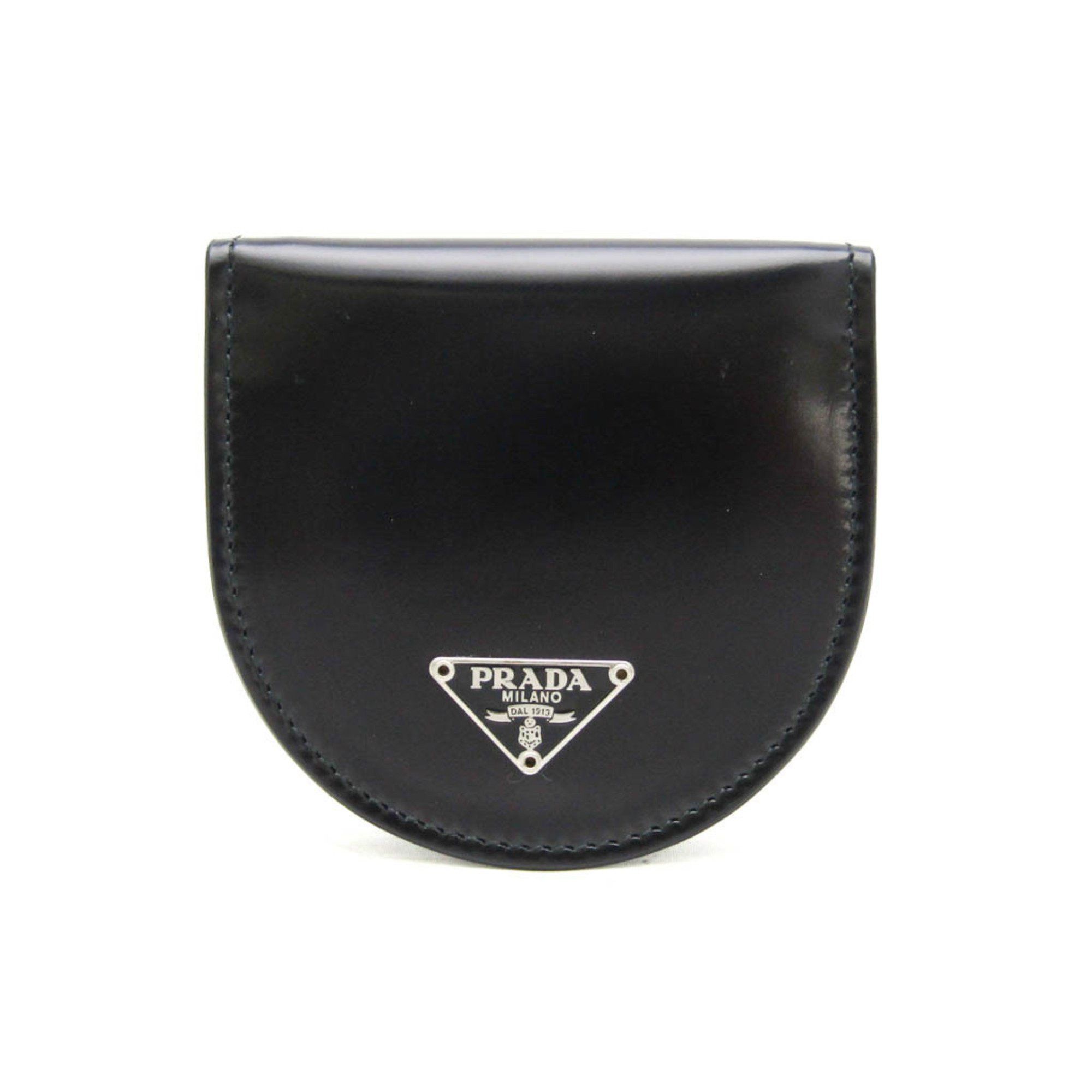 Prada Prada 1M0788 Men,Women Patent Leather Coin Purse/coin Case Black Size ONE SIZE - 1 Thumbnail