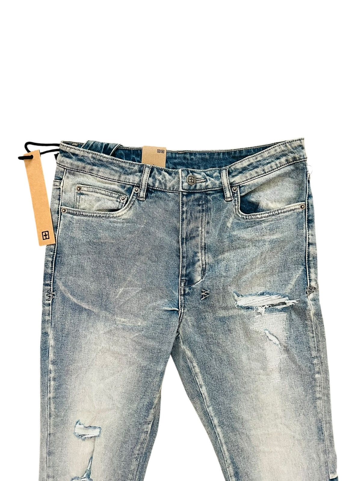 Ksubi Ksubi Jeans Mens Chitch Punk Thrashed Slim Blue Size 31/32 Size US 31 - 2 Thumbnail