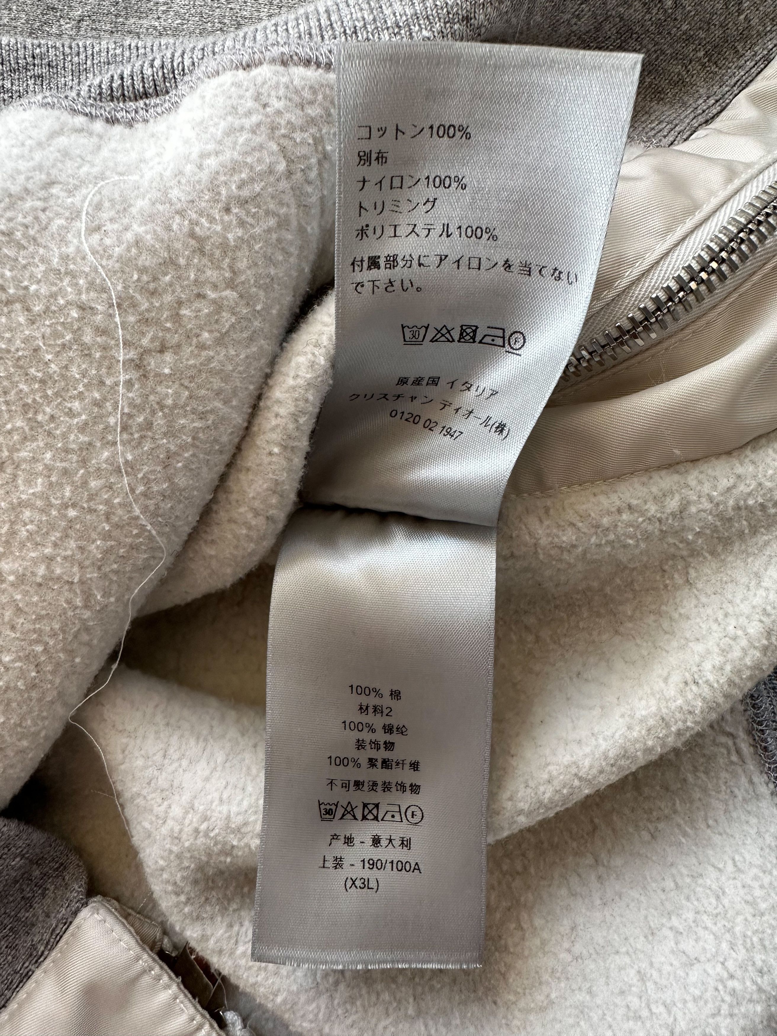 Dior × Sacai Dior Sacai Grey Embroidered Patch Sweater Size US XXL / EU 58 / 5 - 6 Thumbnail