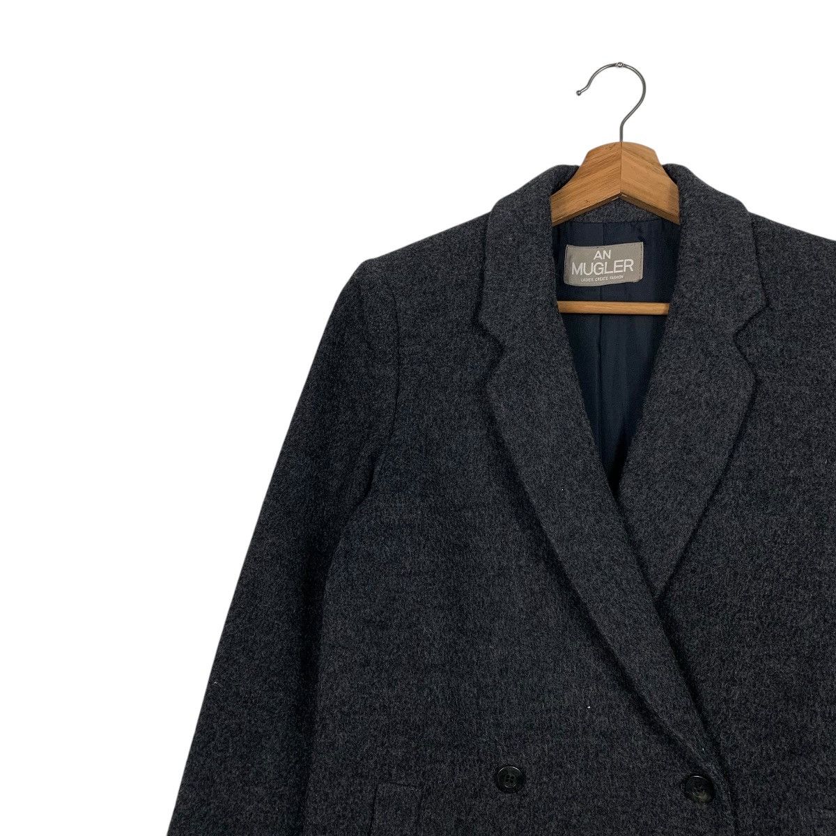 Japanese Brand An Mugler Double Breasted Wool Women Coat Size M / US 6-8 / IT 42-44 - 6 Thumbnail