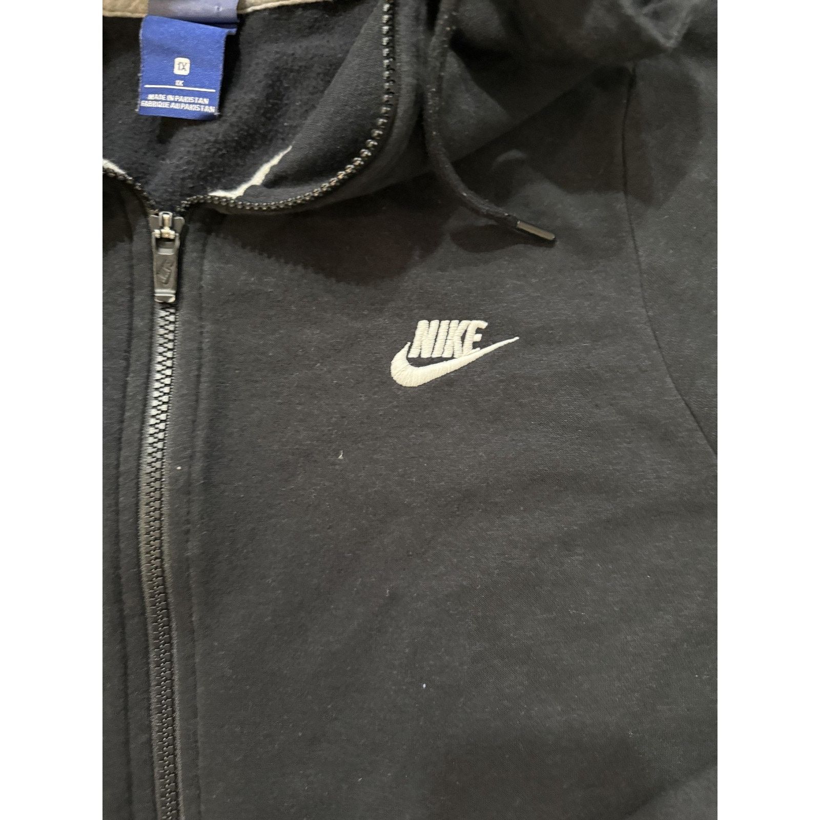 Nike Nike Hoodie Women 1X Black Full Zip Fleece Sweatshirt Swoosh Size XL / US 12-14 / IT 48-50 - 2 Thumbnail