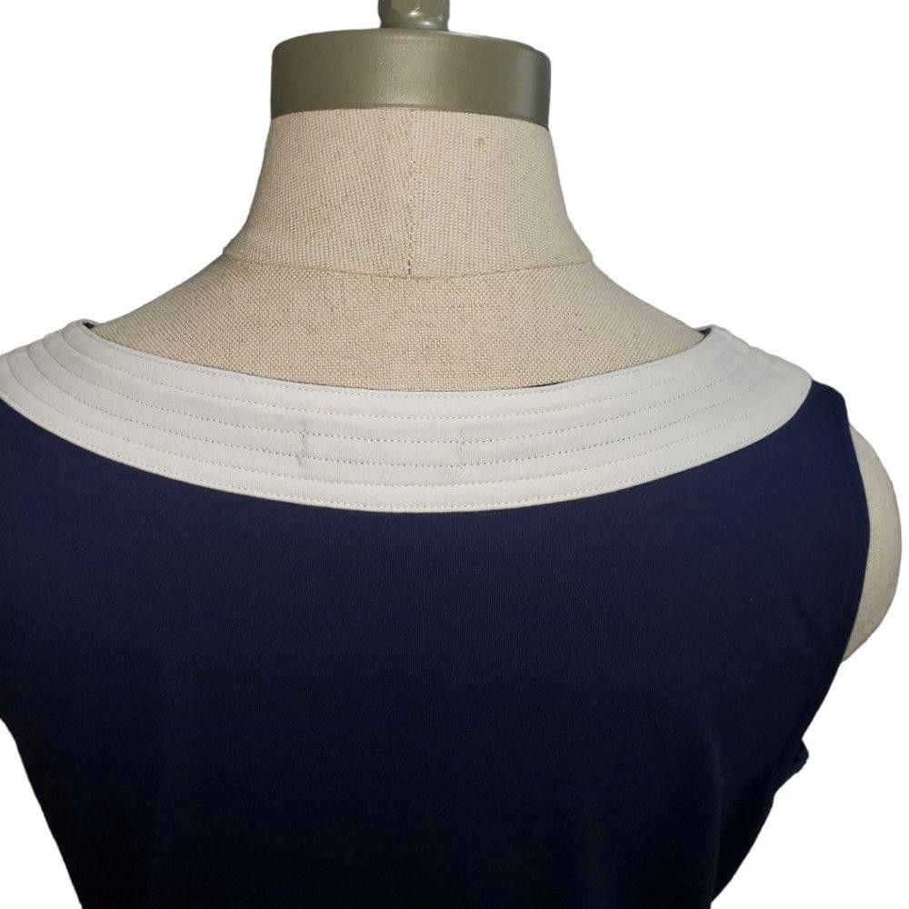 Designer CT1295 New York & Company Navy sleeveless Dress L Size L / US 10 / IT 46 - 5 Thumbnail