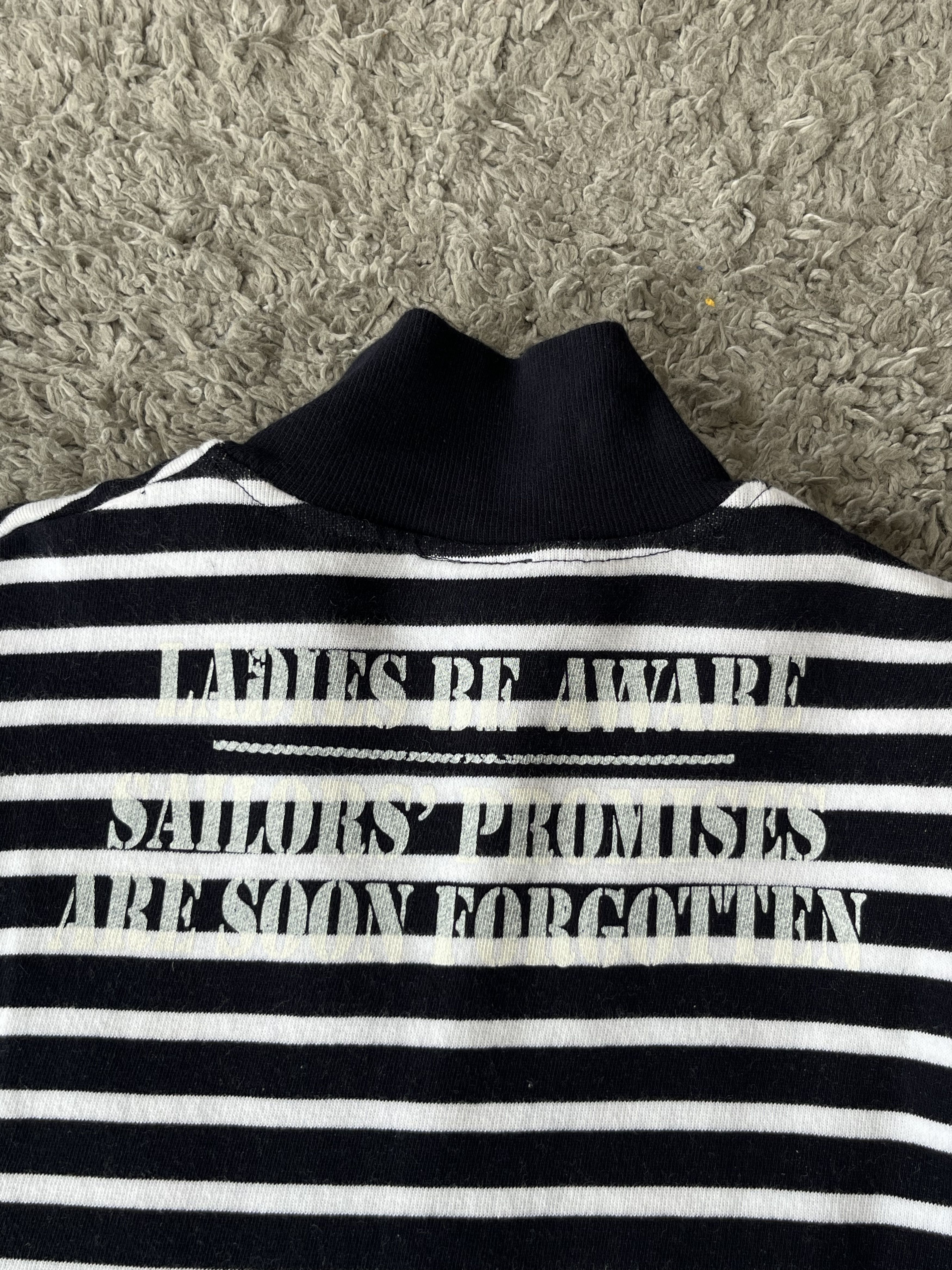 Dolce & Gabbana DOLCE&GABBANA Vintage 1/2 Zip Up Sweater Striped Shirt Size US M / EU 48-50 / 2 - 7 Thumbnail