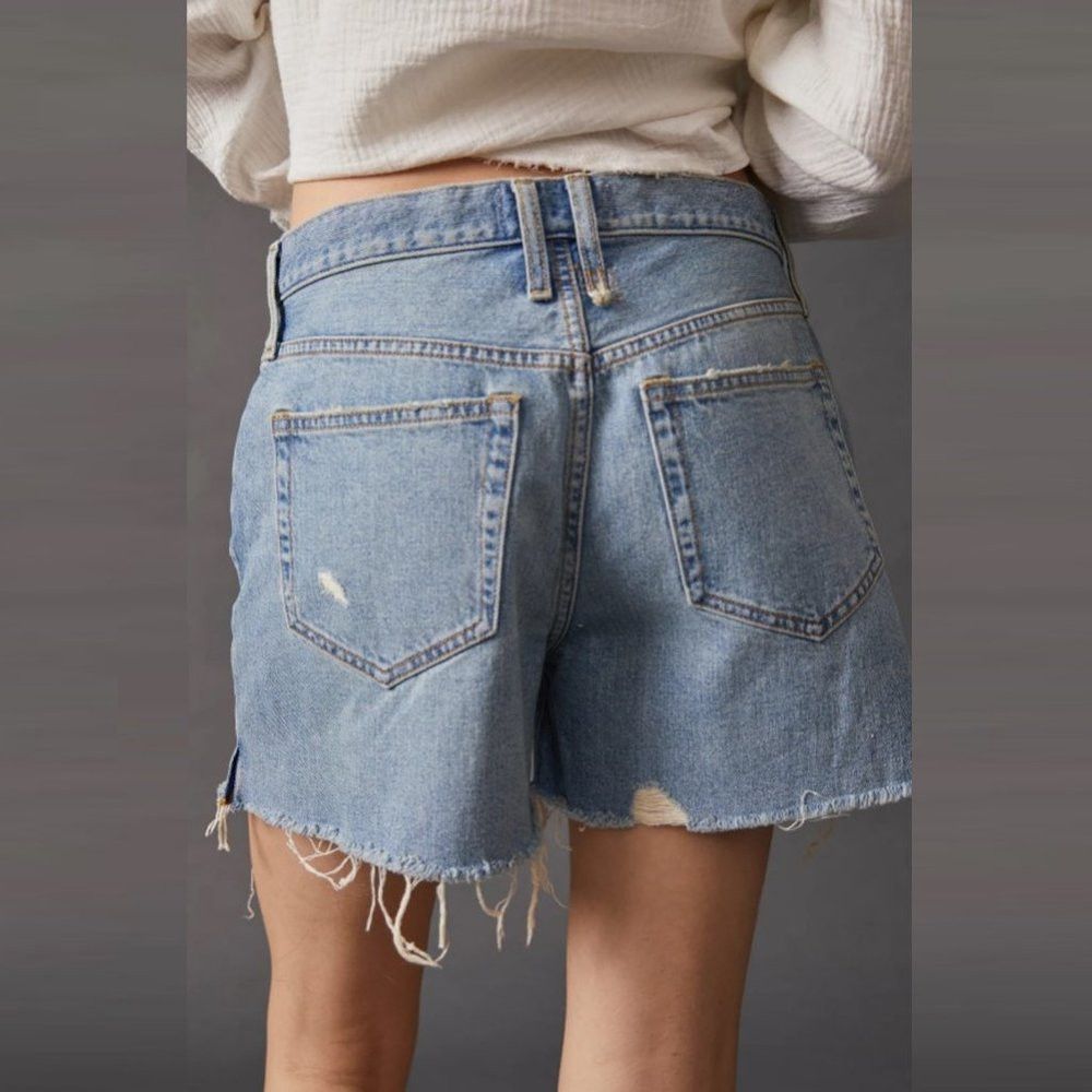 Free People NWT New Free People Makai Cutoff Denim Loose Cannon Blue Sh Size 29" - 3 Thumbnail