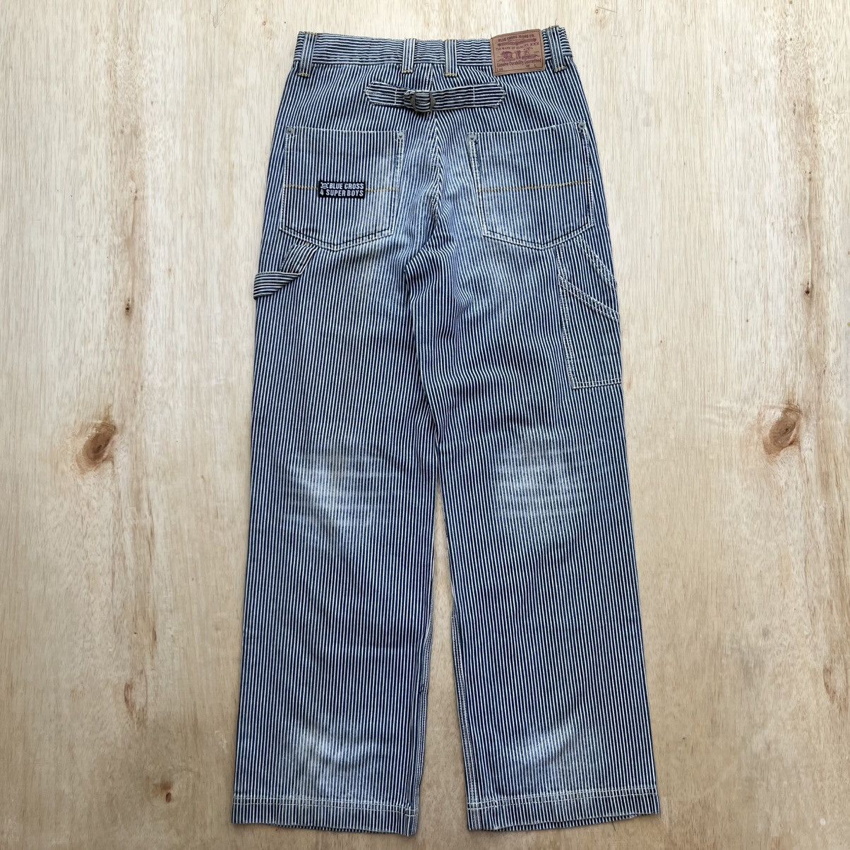 Japanese Brand BLUE CROSS JEANS CO HICKORI CARPENTER JAPAN RARE Size US 27 - 2 Thumbnail