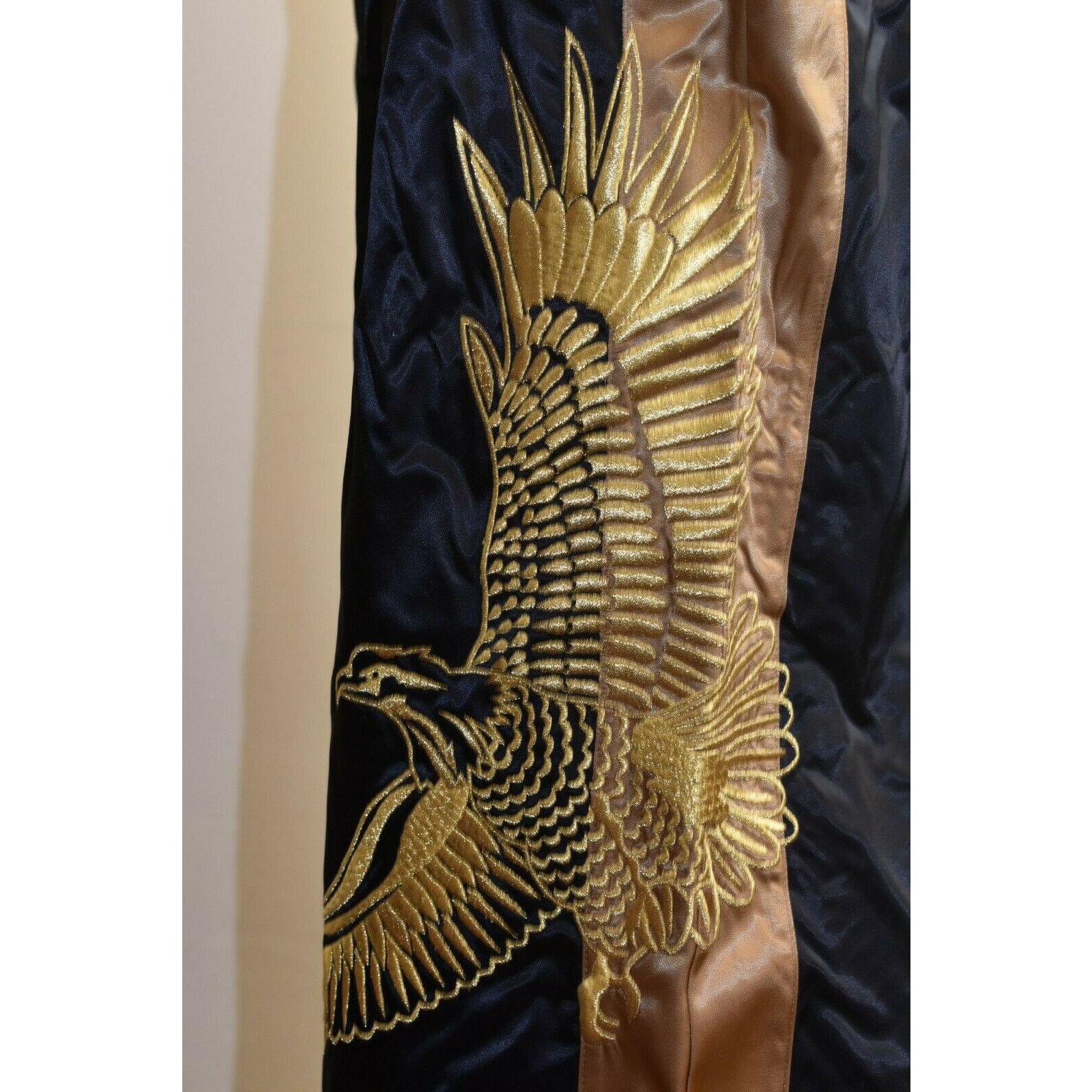 Dolce & Gabbana DOLCE GABBANA GOLD BLACK NYLON THAI EAGLE SPORT PANTS 54 IT Size US 38 / EU 54 - 8 Thumbnail