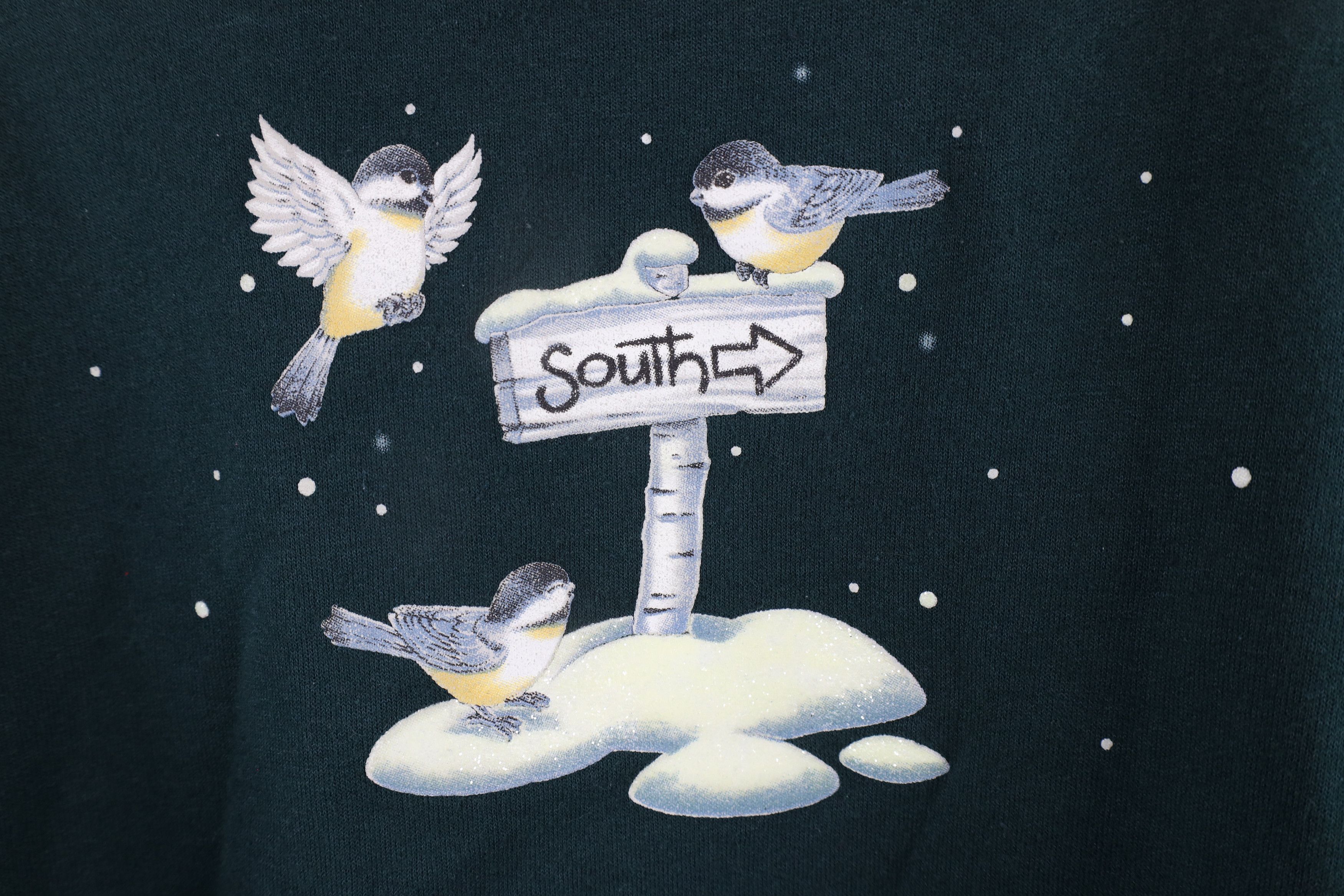 Vintage Vintage 90s Streetwear Snow Birds Birdhouse Sweatshirt Green Size M / US 6-8 / IT 42-44 - 9 Thumbnail