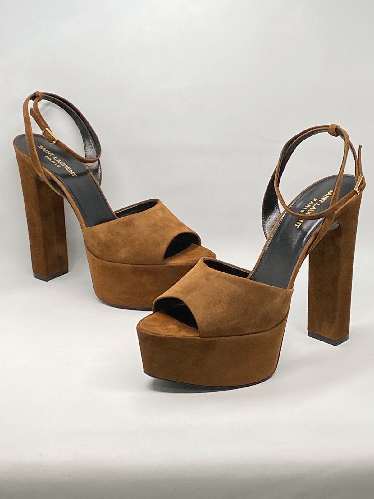 Yves Saint Laurent Saint Laurent Jodie Platform Sandals in Suede size 41 Size US 11 / IT 41 - 1 Thumbnail