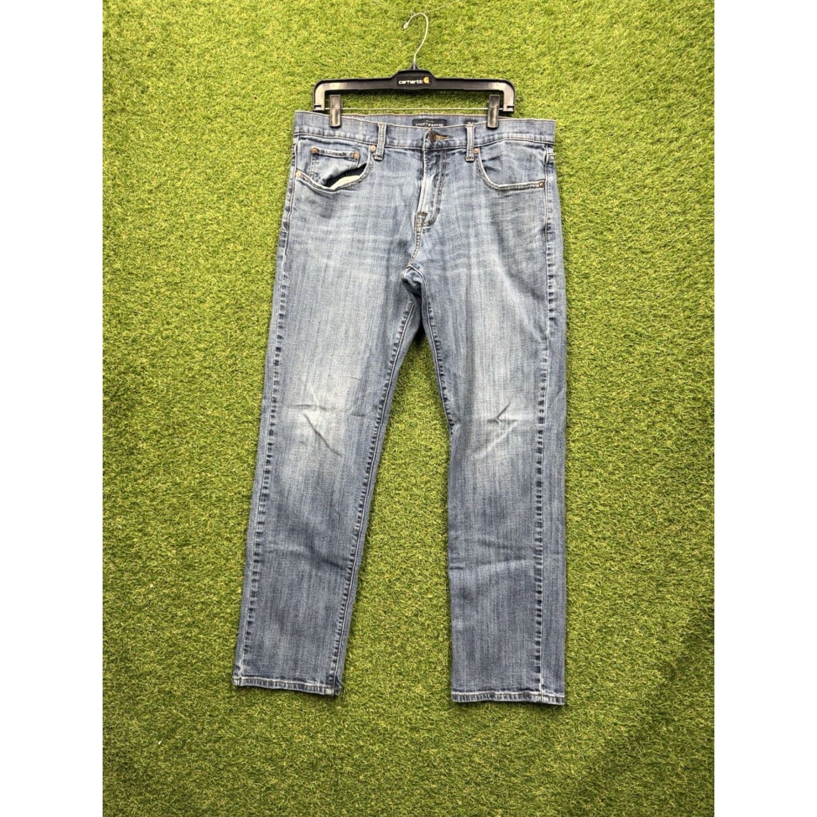 Lucky Brand Lucky Brand Jeans Mens 34x32 Blue 221 Original Straight Mid Rise Denim Stretch Pockets Regular 221 Original Straight Mens Jeans Blue 90s? Size US 34 / EU 50 - 2 Thumbnail