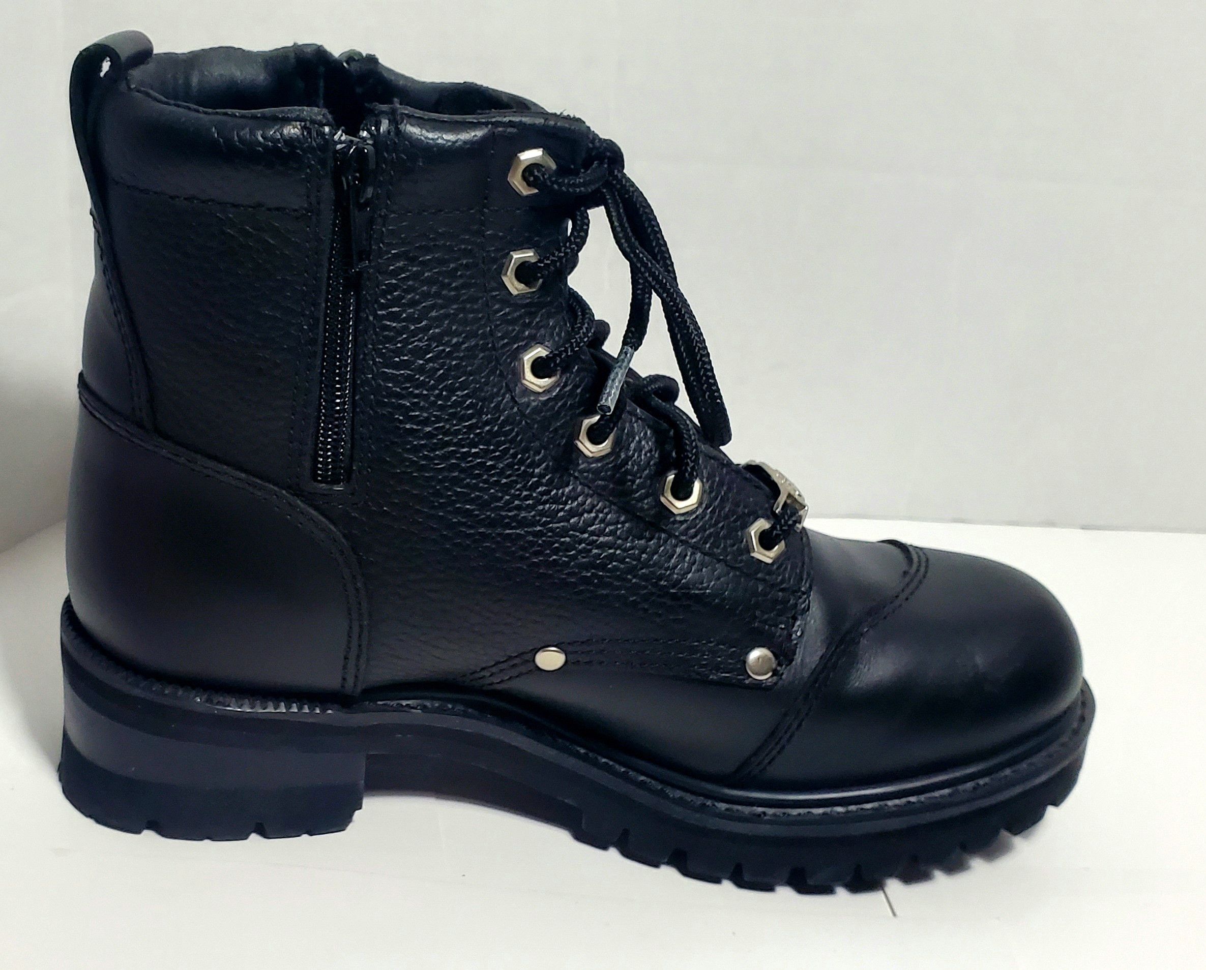 Other River Road Chunky Motorcycle Boots W Sz10 Double Zip Biker Size US 10 / IT 40 - 12 Thumbnail