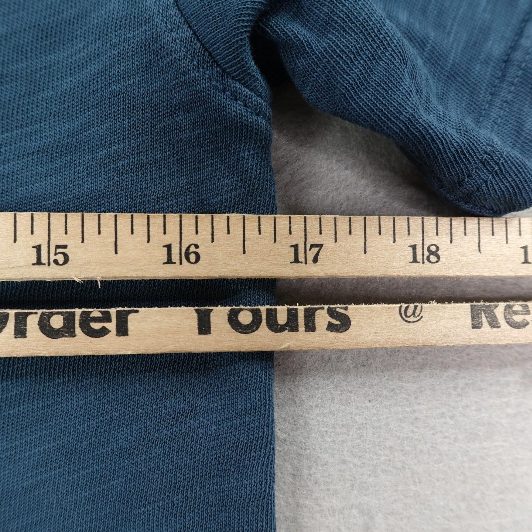 Vintage American Giant Shirt Womens Medium Blue Supima Cotton V Neck Made USA Casual Top Size M / US 6-8 / IT 42-44 - 7 Thumbnail