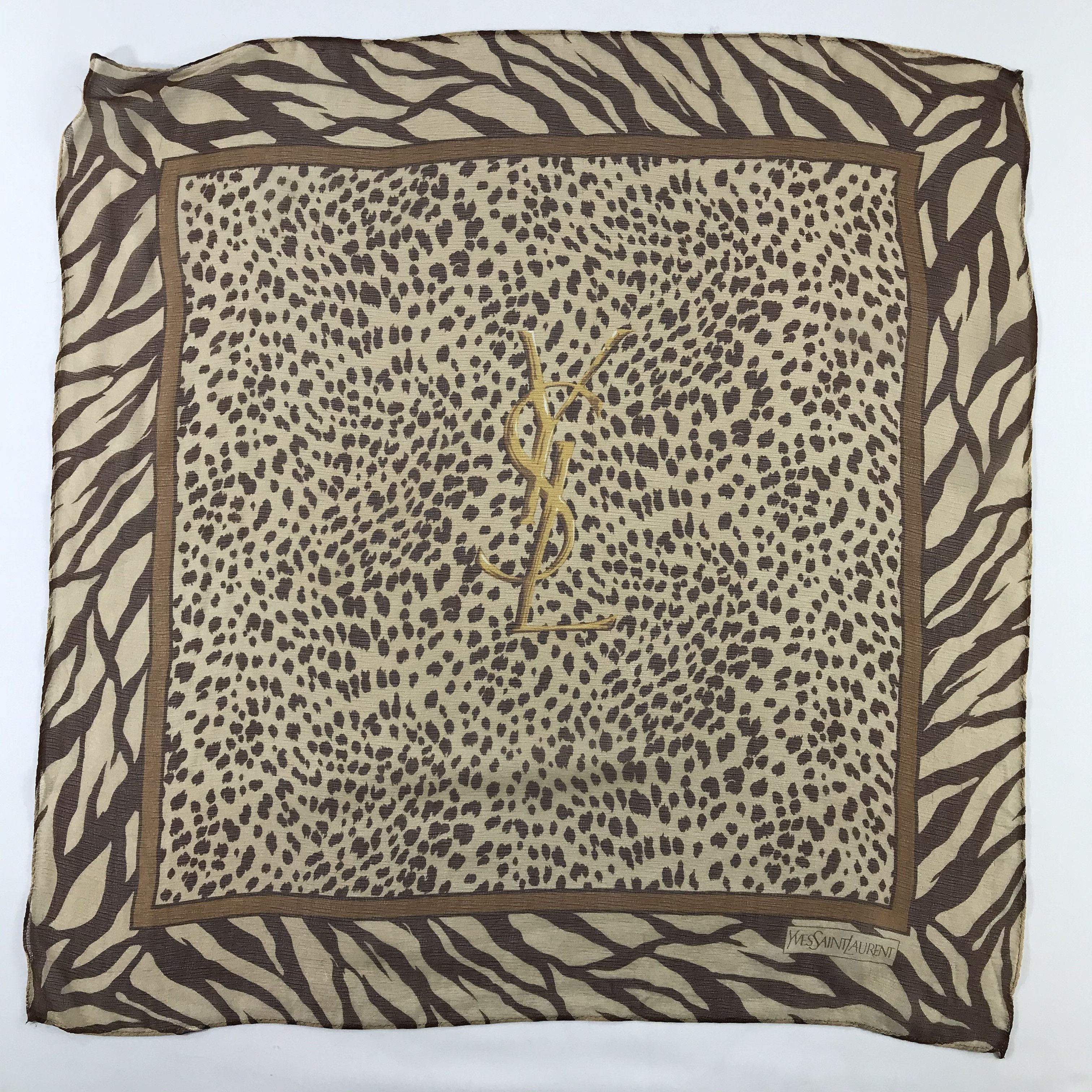 Vintage × Yves Saint Laurent Yves Saint Laurent Bandana / Handkerchief /Neckerchief -S661 Size ONE SIZE - 1 Thumbnail