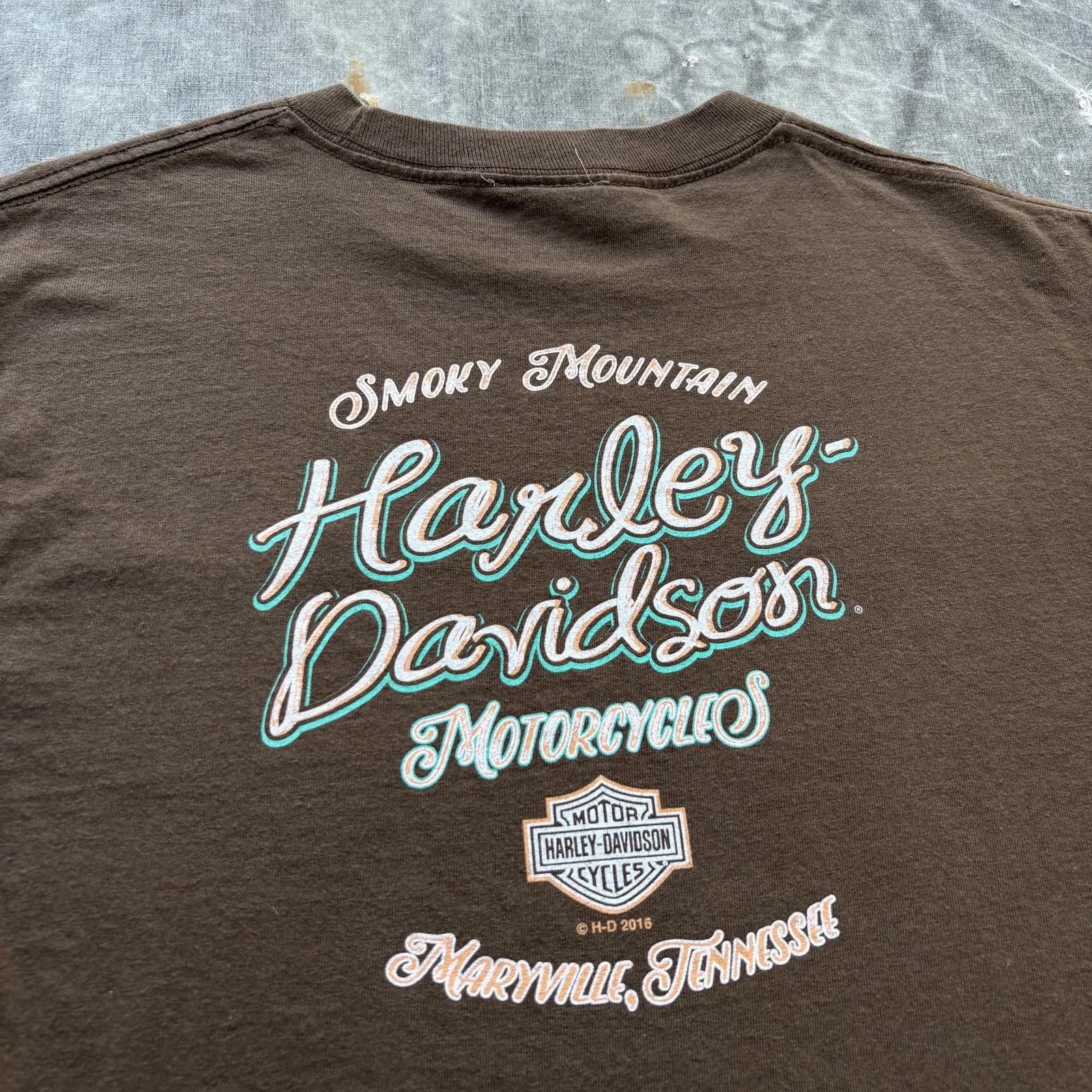 Harley Davidson Vintage Y2K Floral Harley Davidson Smoky Mountain Shirt Size M / US 6-8 / IT 42-44 - 6 Thumbnail