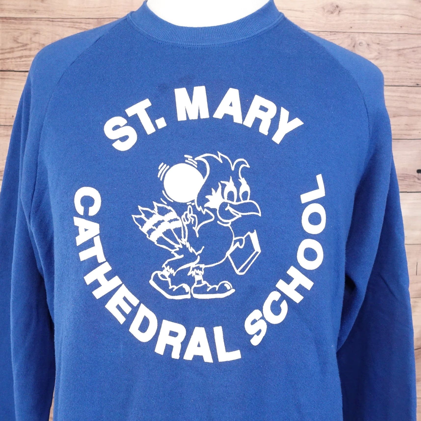 Jerzees VINTAGE JERZEES SWEATSHIRT ST MARY CATHEDRAL SCHOOL ST LOUIS USA MADE BLUE 2XL (24X28) 90s Pullover Crew Neck Unisex Adults Cotton Blend Size US XXL / EU 58 / 5 - 2 Thumbnail