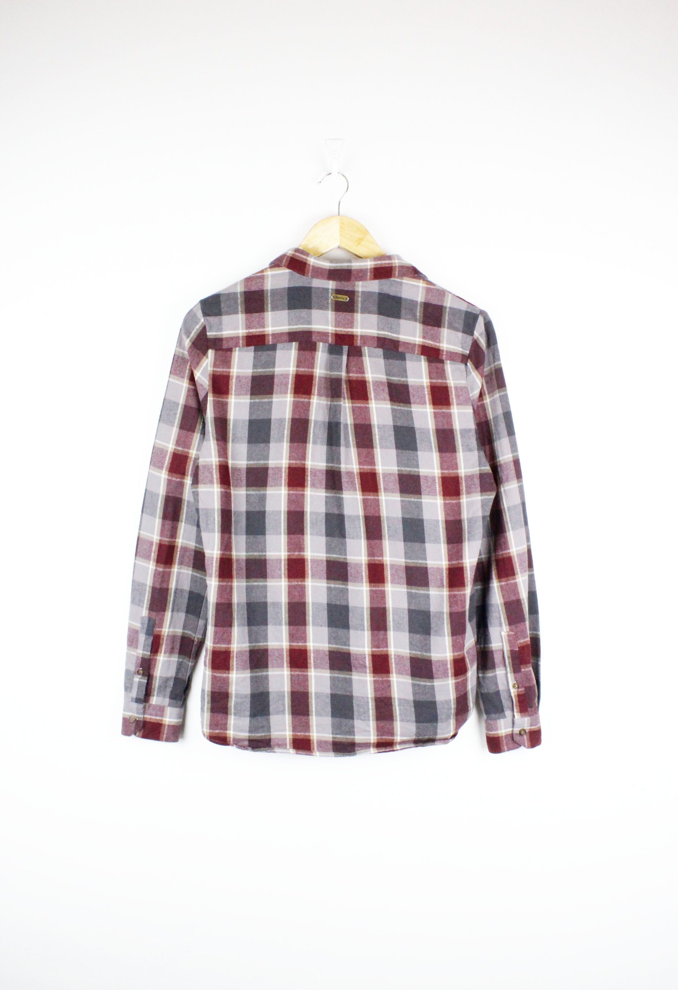 Barbour × Vintage Womens Barbour Flannel Bower Check Tartan Classic Shirt Size L / US 10 / IT 46 - 4 Thumbnail