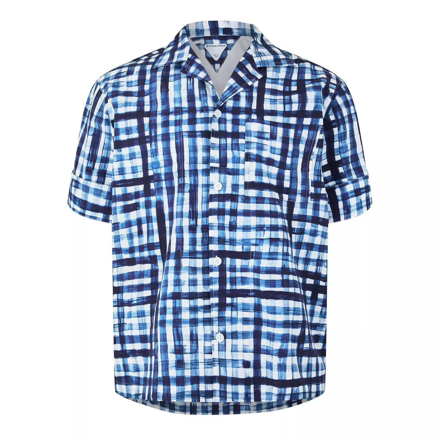 Bottega Veneta o1g2r1mq0426 Gingham Short Sleeve Shirt in Multicolor Size US M / EU 48-50 / 2 - 1 Thumbnail