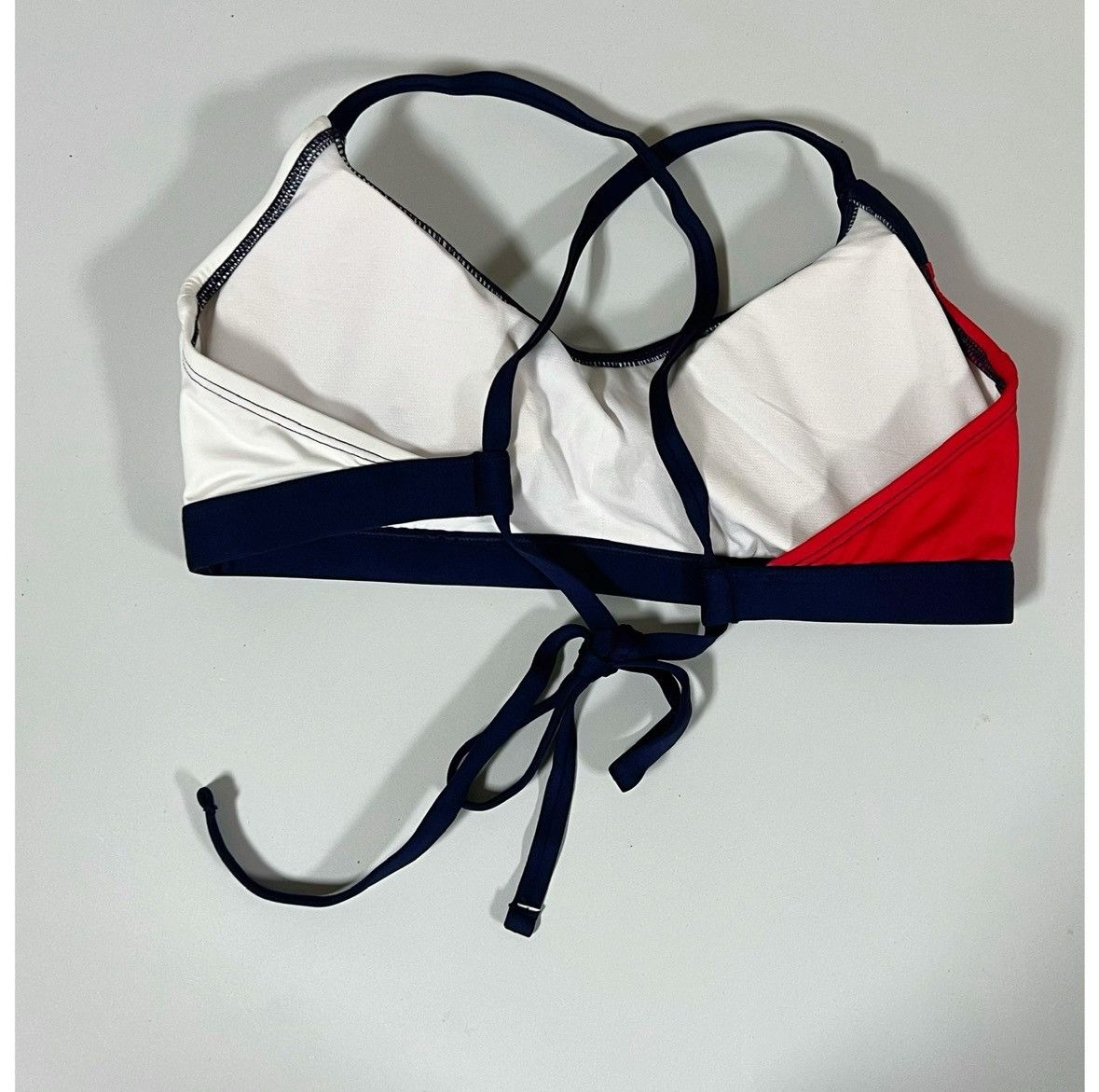 Other Navy Red White Bikini Top Swimwear Bathing Suit Size D/DD 🌹✨ Size L / US 10 / IT 46 - 4 Thumbnail