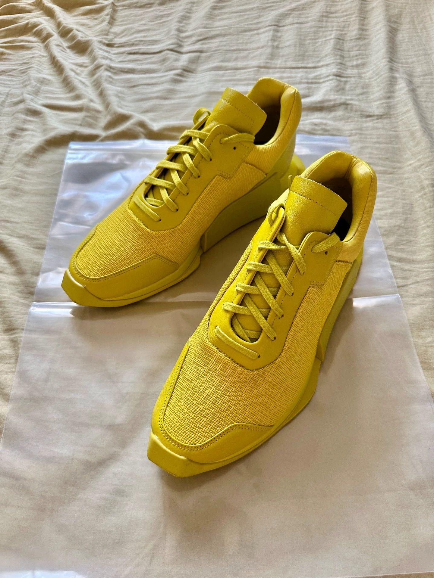 Rick Owens RICK OWENS x adidas Level Runner Low 2 Mid Yellow 9/10 44 Size US 10 / EU 43 - 2 Thumbnail